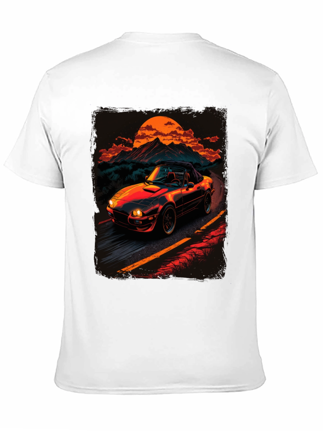 Retro Car Graphic Tee - Sunset Drive
