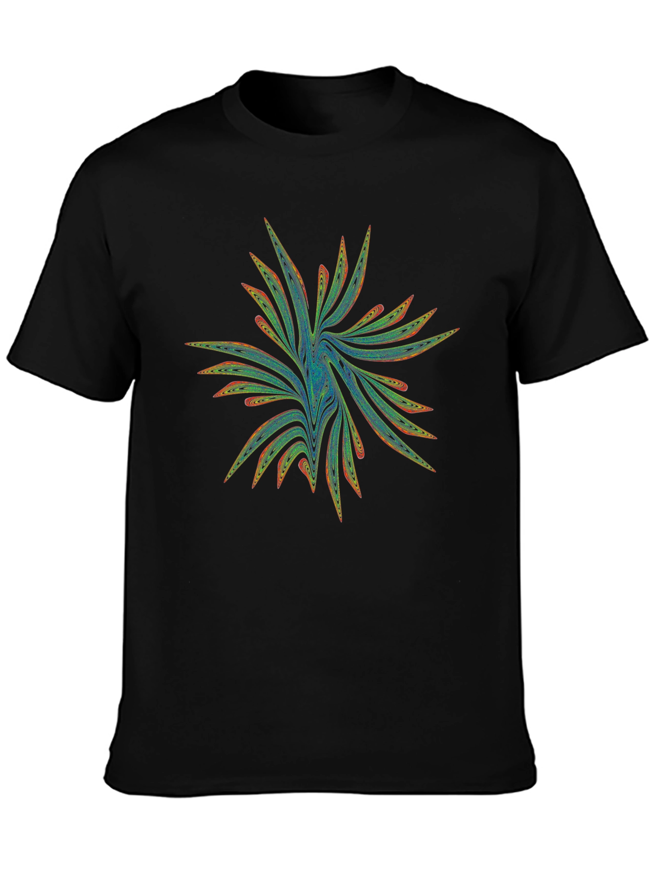 Abstract Fractal Graphic Print Mens T-Shirt