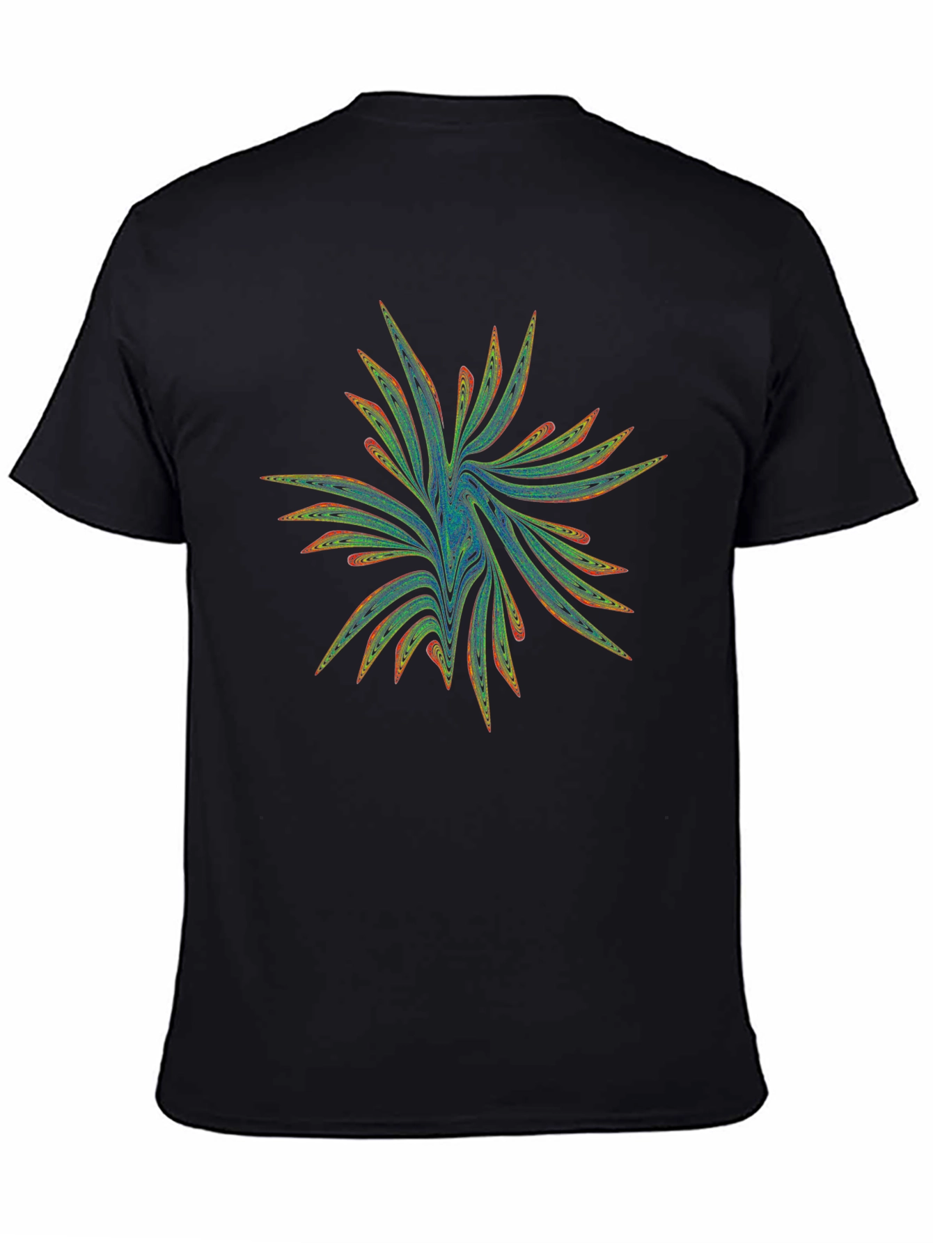 Abstract Fractal Graphic Print Mens T-Shirt