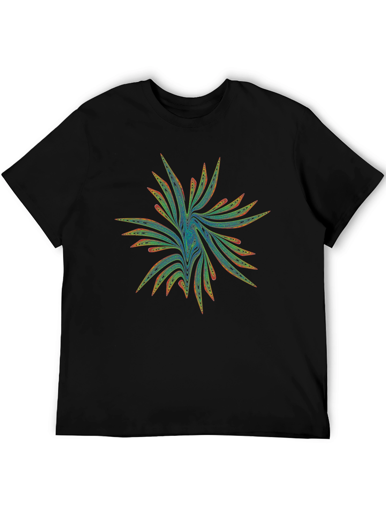 Abstract Fractal Graphic Print Mens T-Shirt