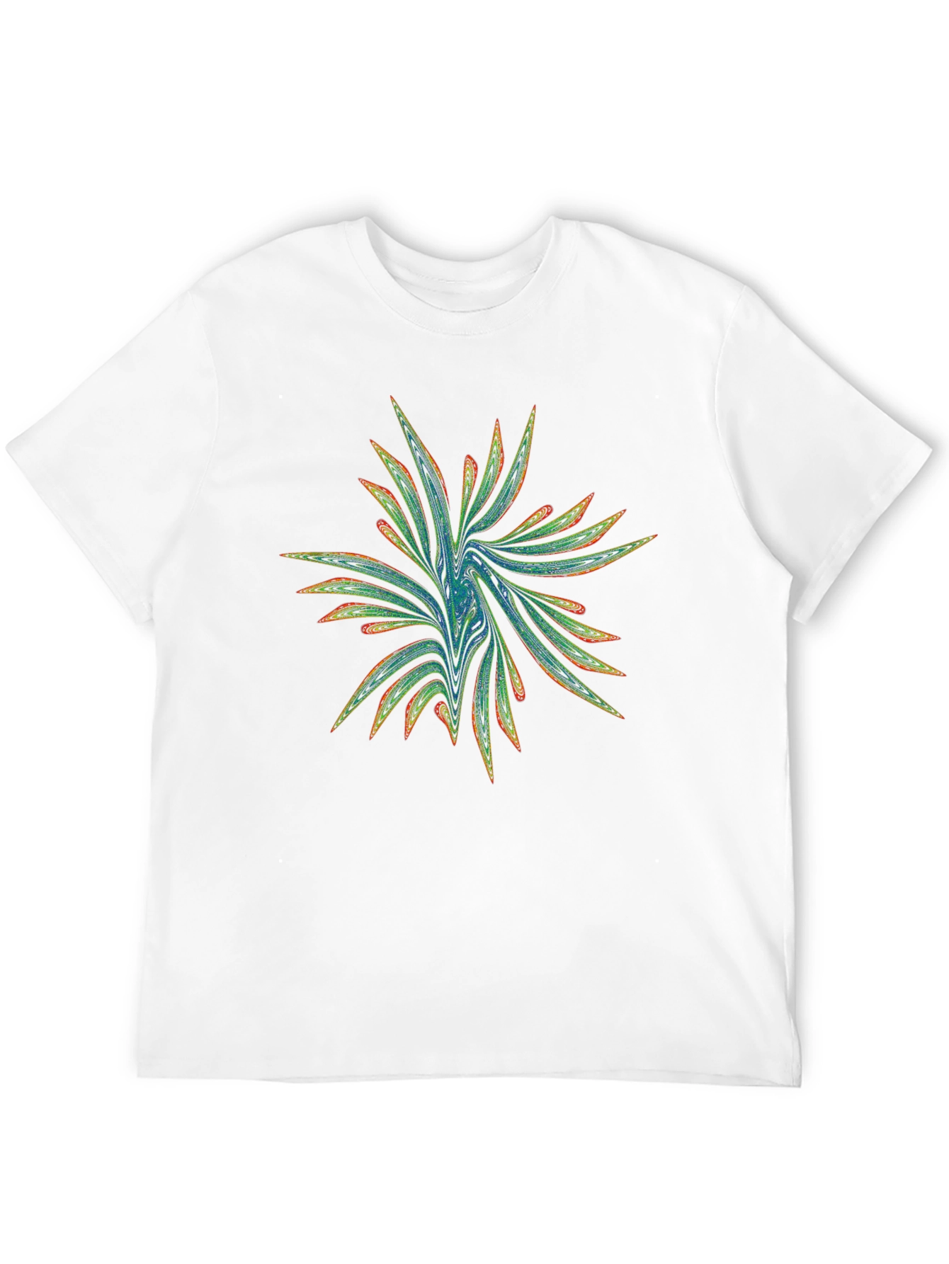 Abstract Fractal Graphic Print Mens T-Shirt