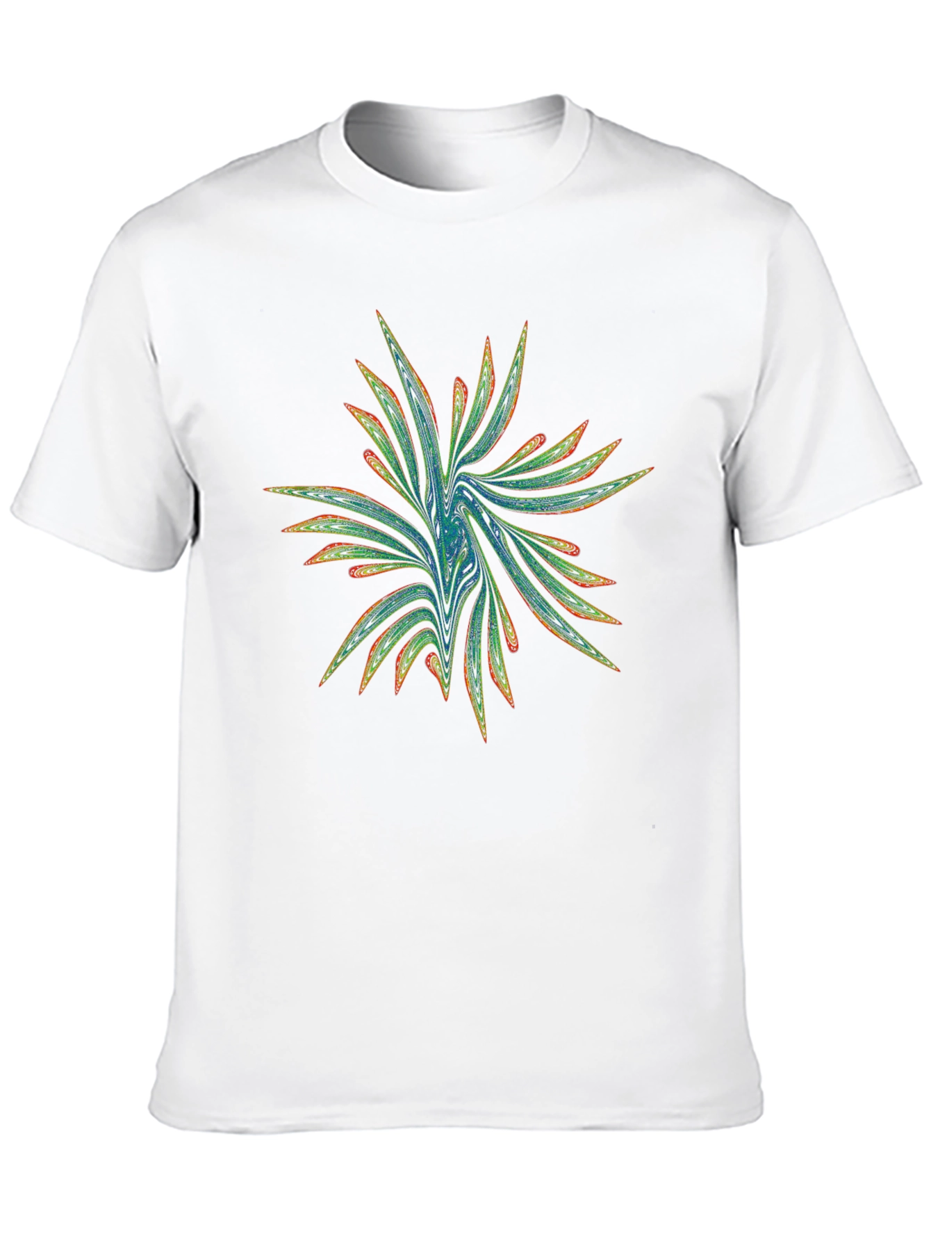 Abstract Fractal Graphic Print Mens T-Shirt