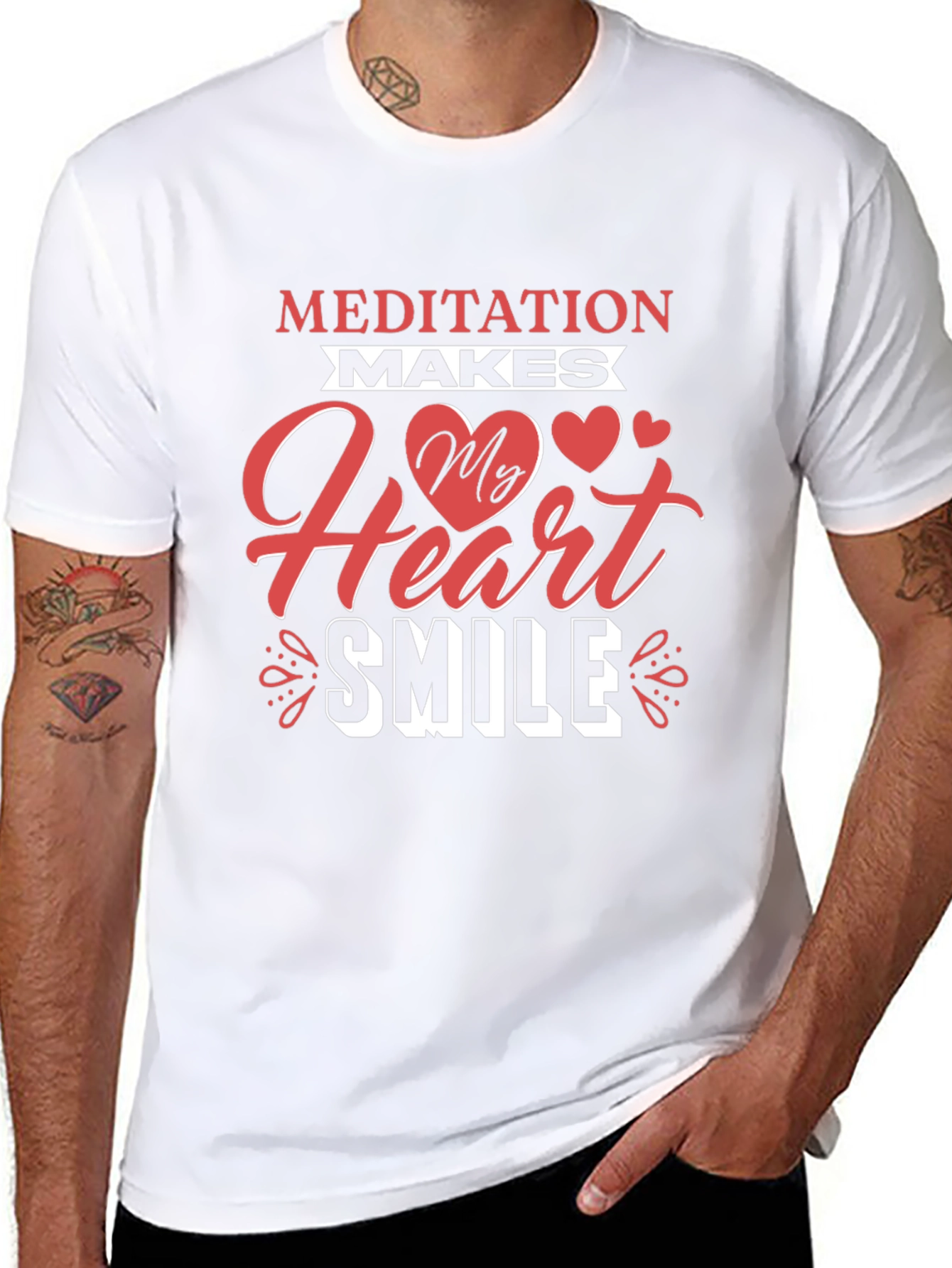 Meditation Makes My Heart Smile Graphic Tee