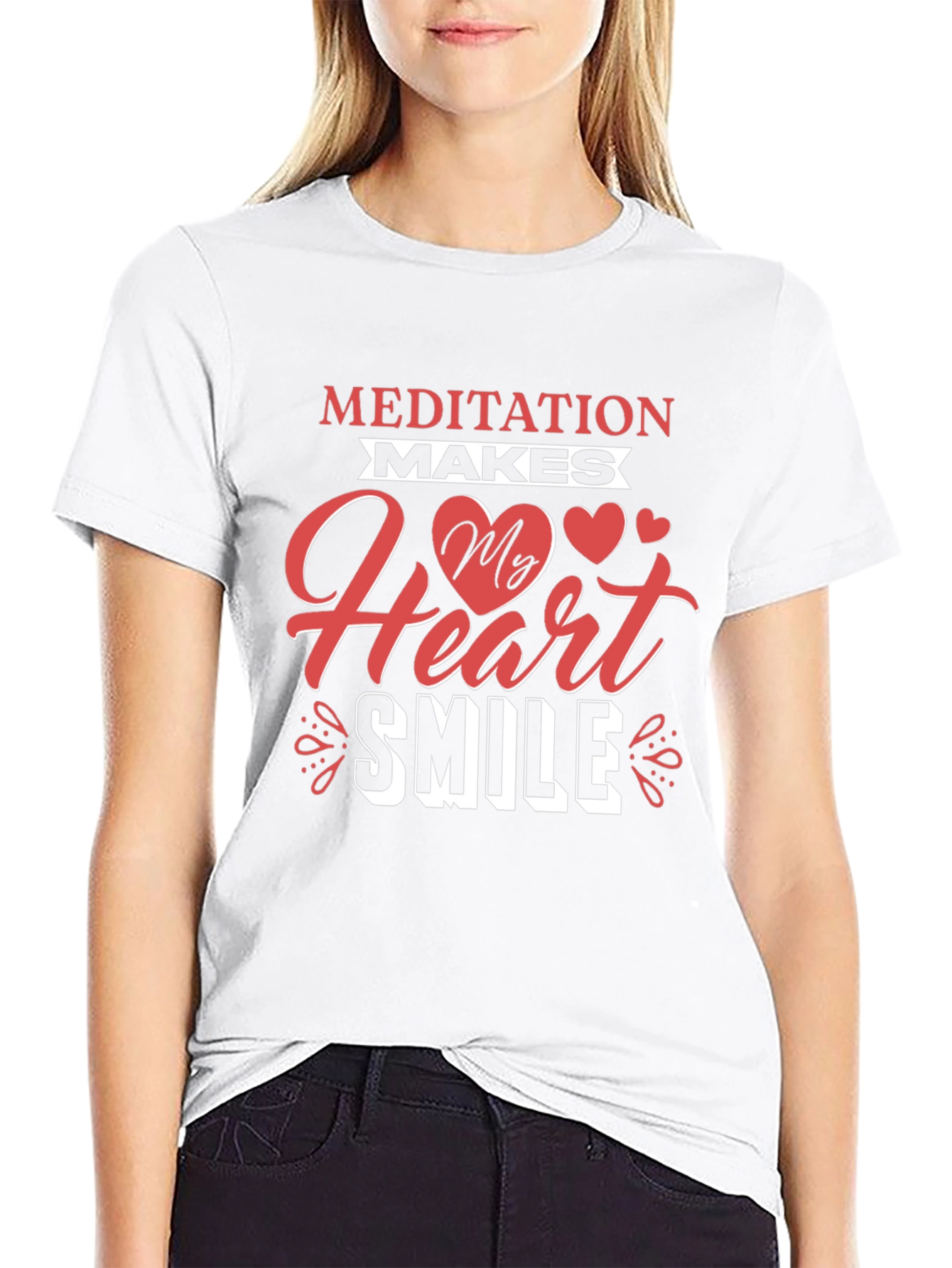Meditation Makes My Heart Smile Graphic Tee