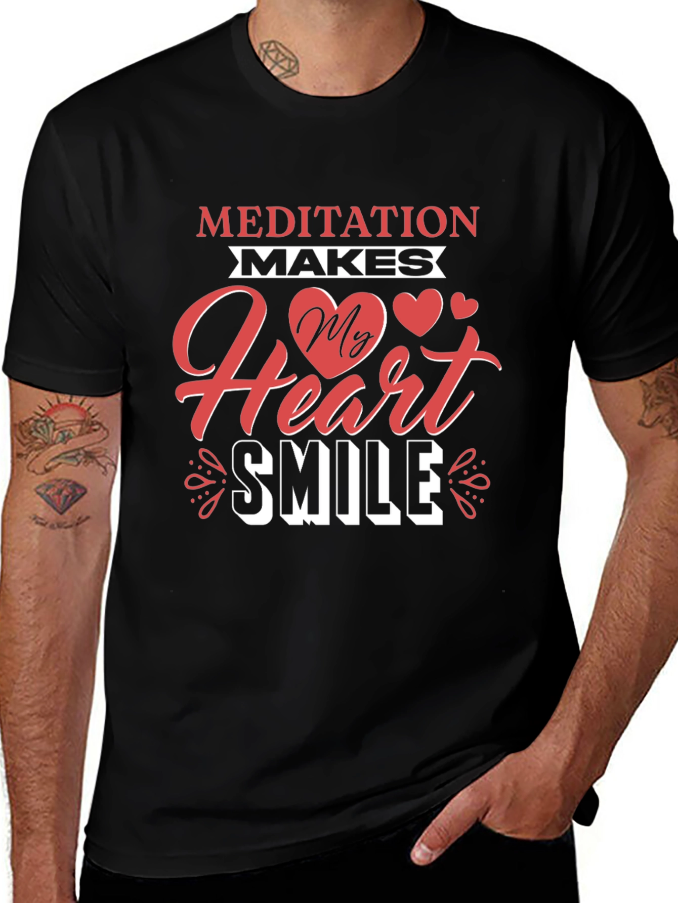 Meditation Makes My Heart Smile Graphic Tee