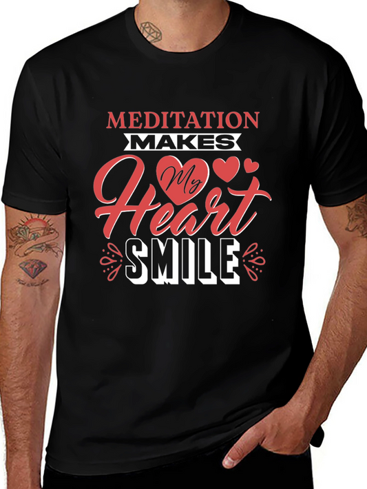 Meditation Makes My Heart Smile Graphic Tee