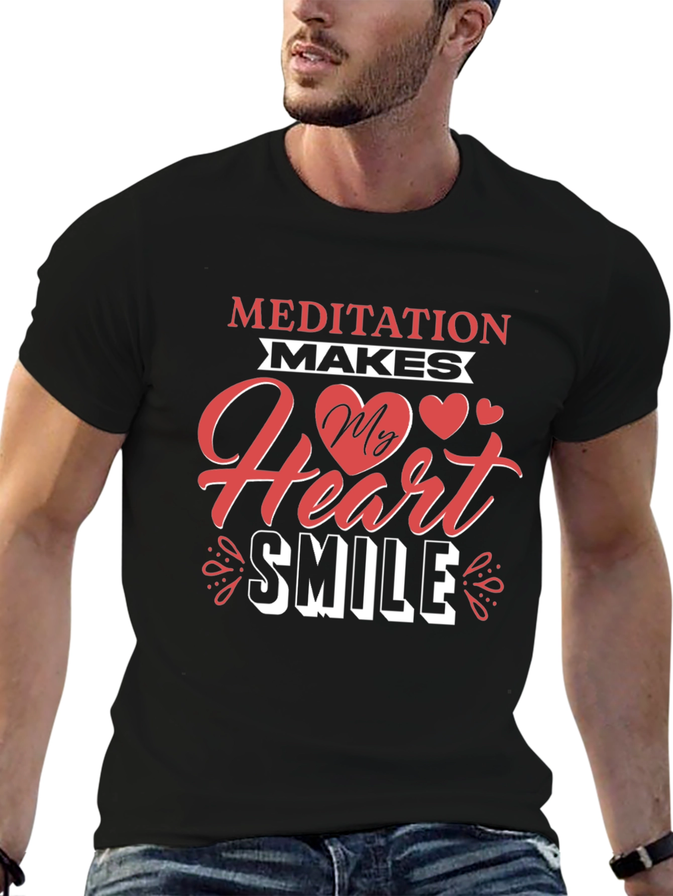 Meditation Makes My Heart Smile Graphic Tee