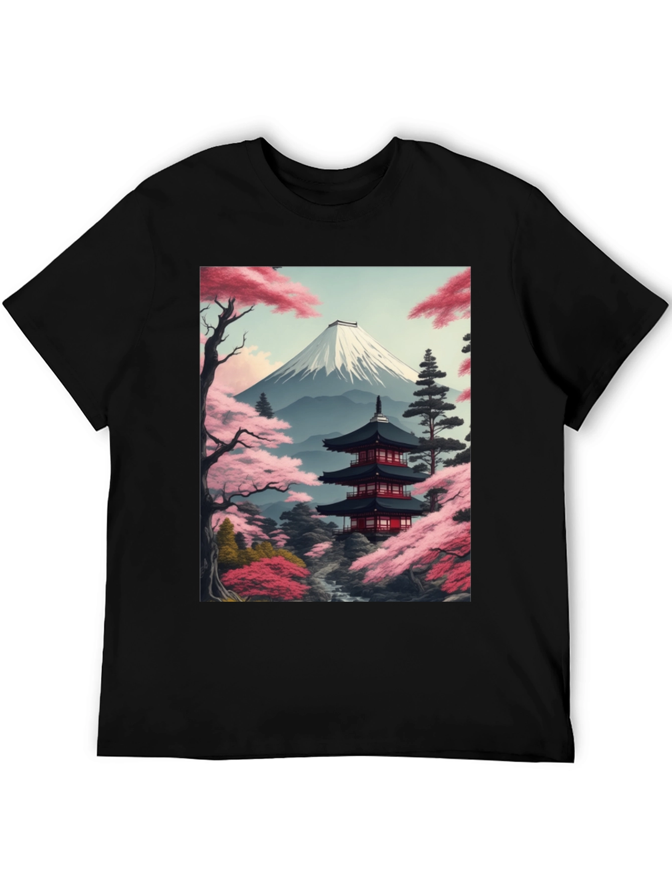 Mount Fuji Japan Art Graphic Tee