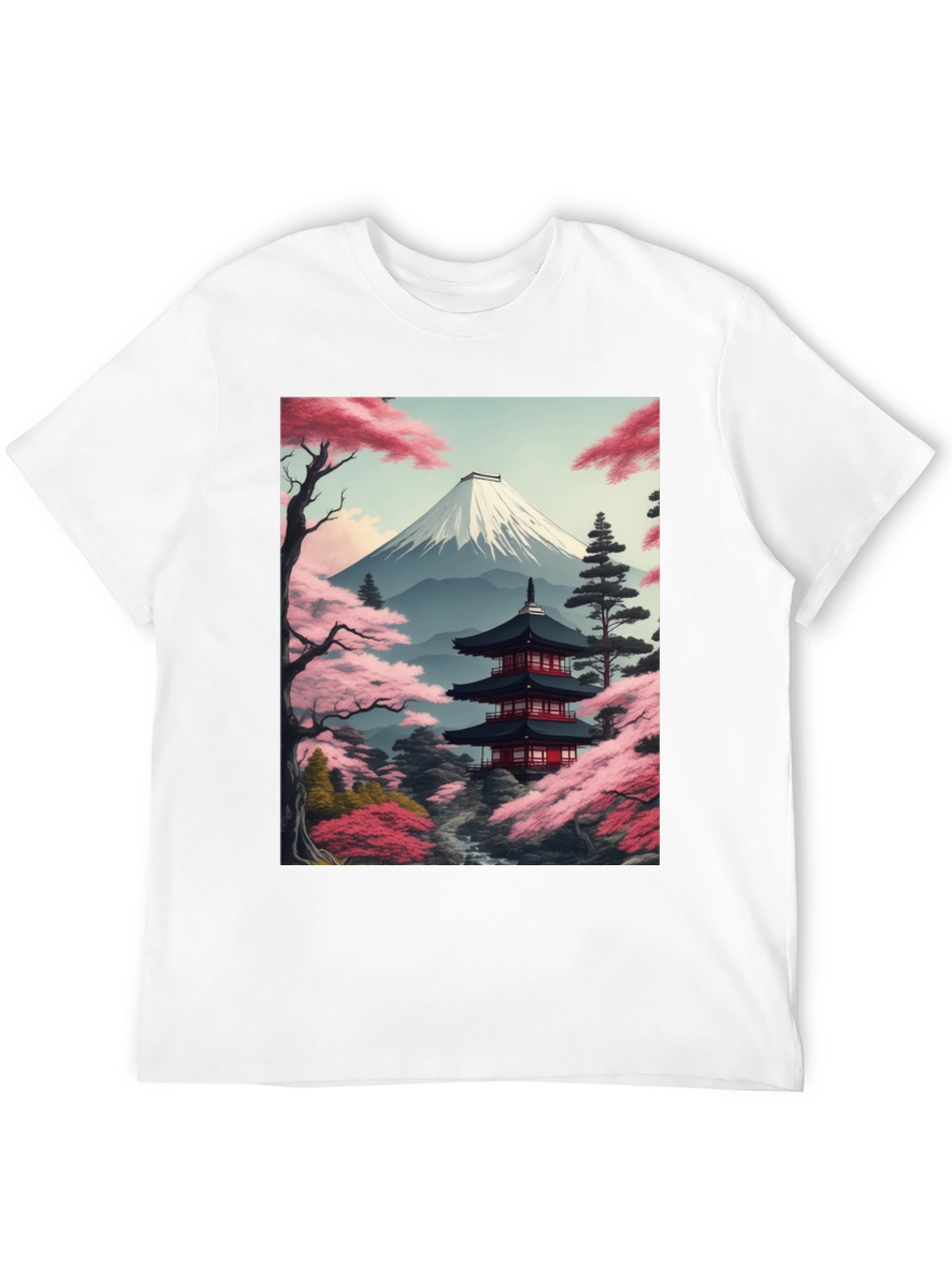 Mount Fuji Japan Art Graphic Tee