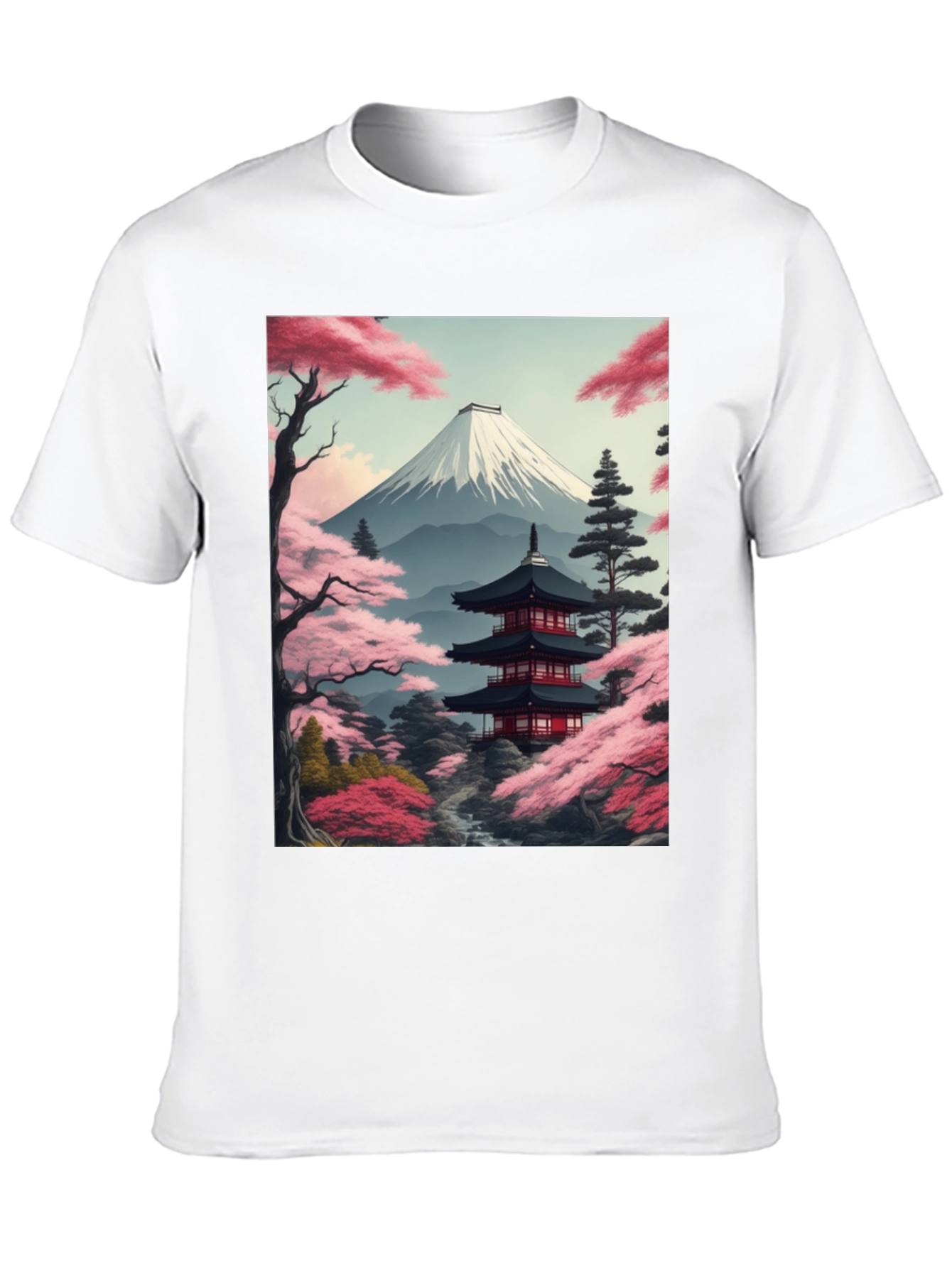 Mount Fuji Japan Art Graphic Tee