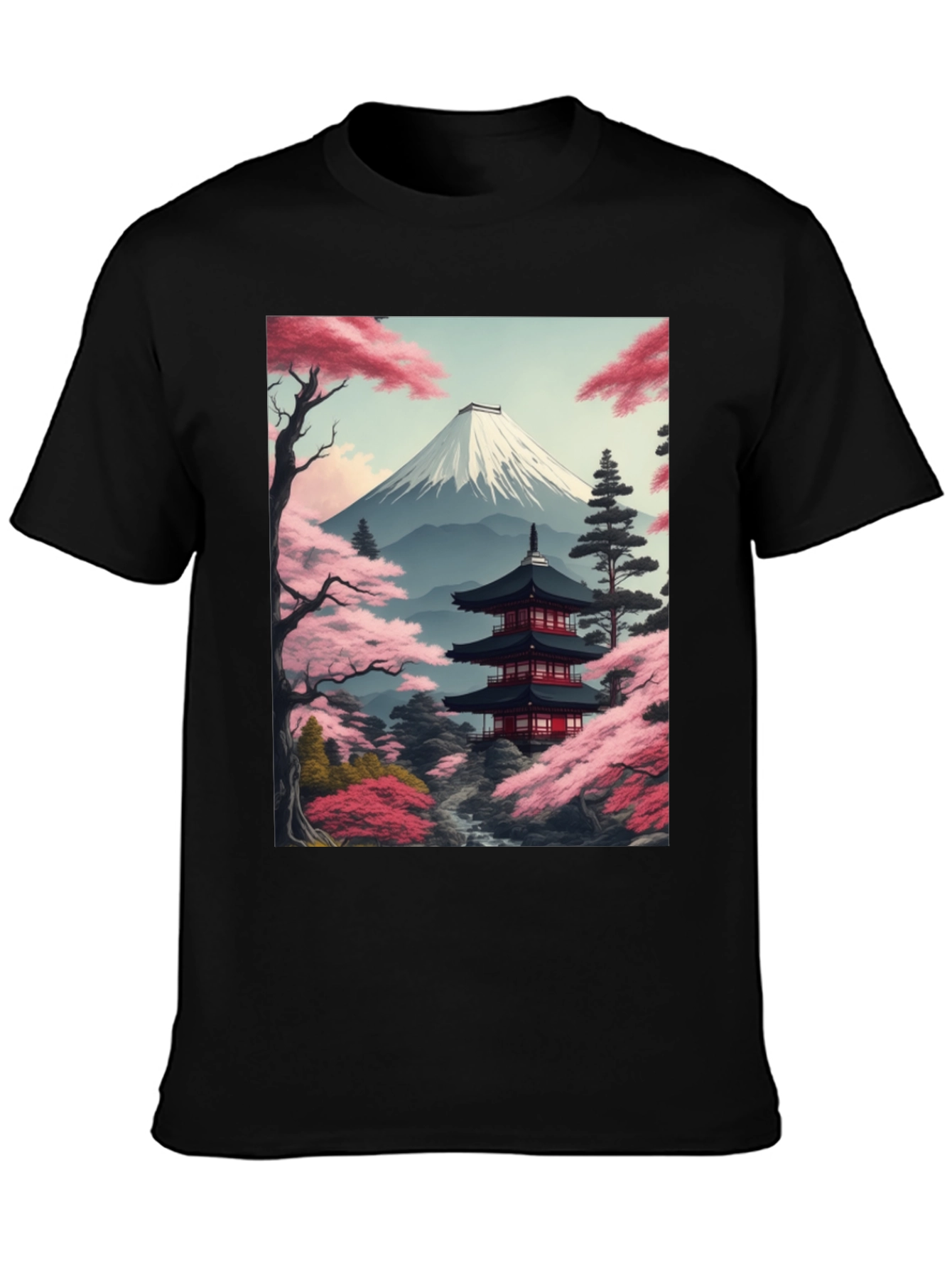 Mount Fuji Japan Art Graphic Tee