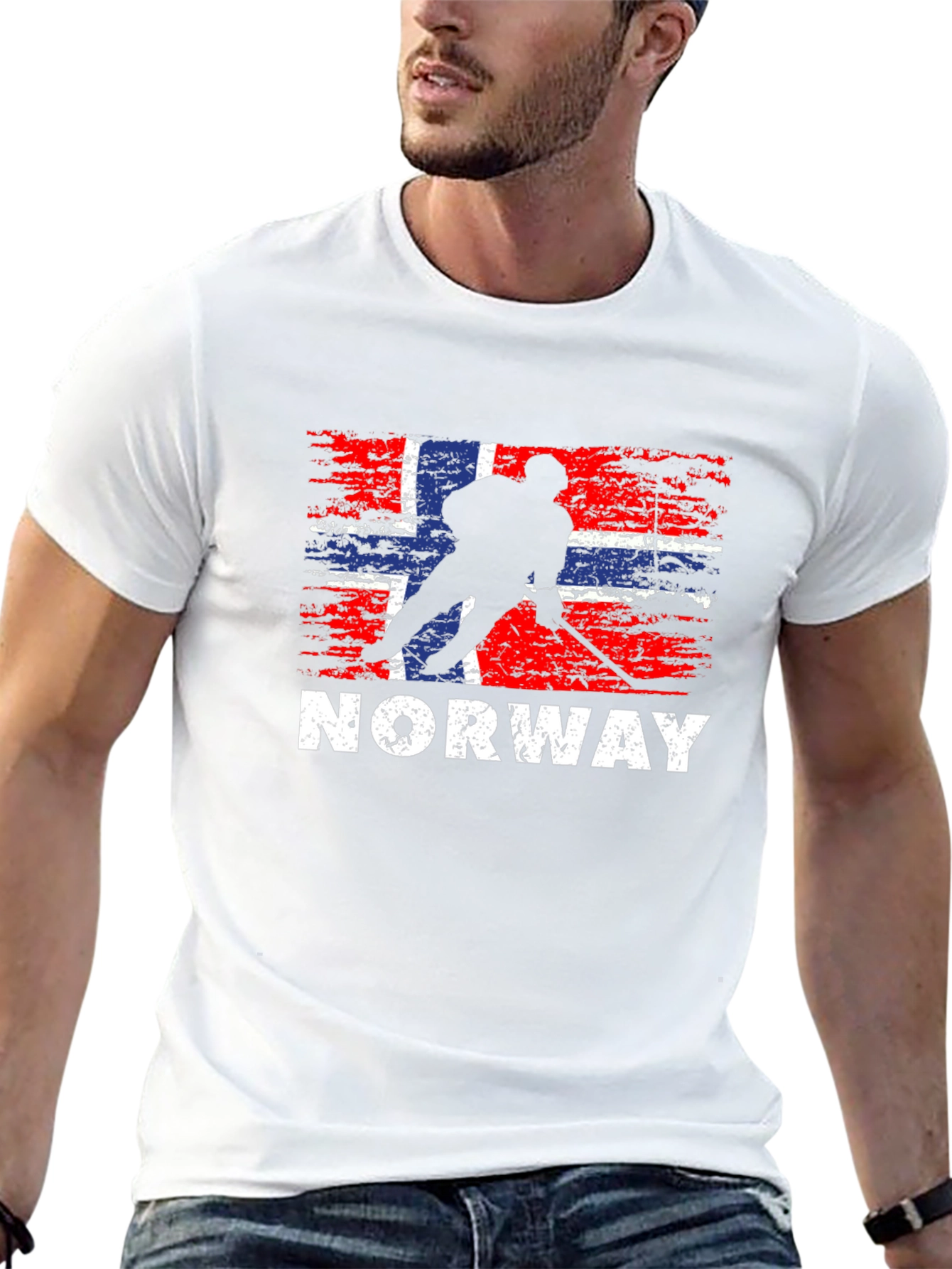 Norway Hockey Flag T-Shirt - Black
