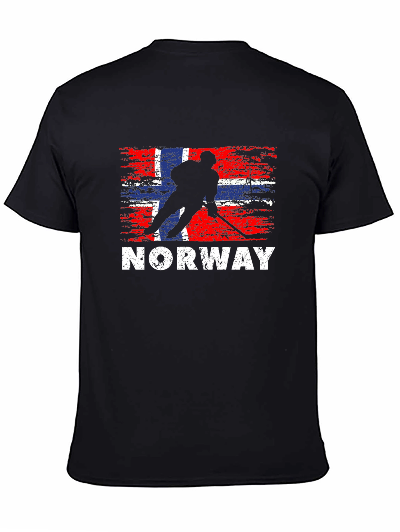 Norway Hockey Flag T-Shirt - Black
