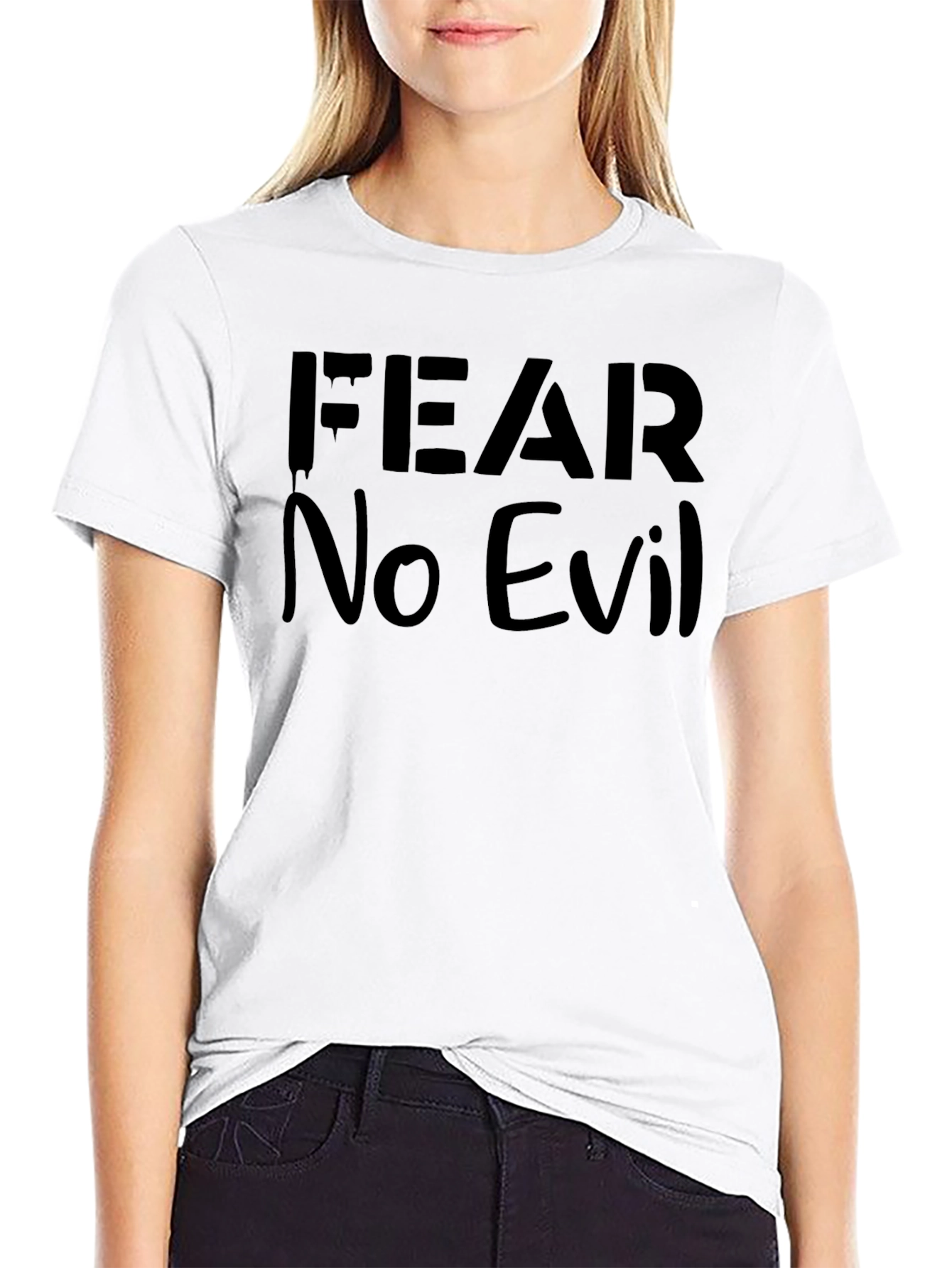 Fear No Evil Graphic Tee - Mens Black T-Shirt