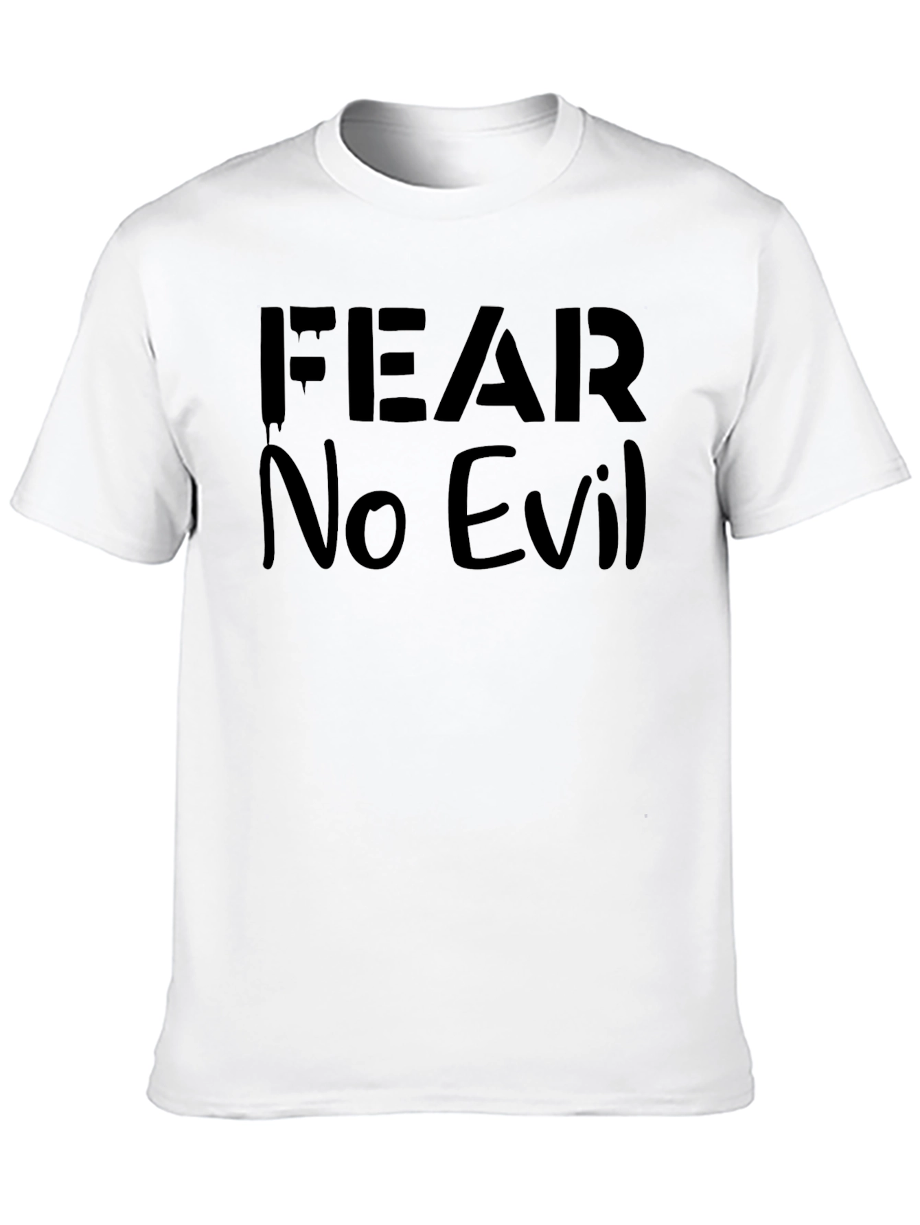 Fear No Evil Graphic Tee - Mens Black T-Shirt