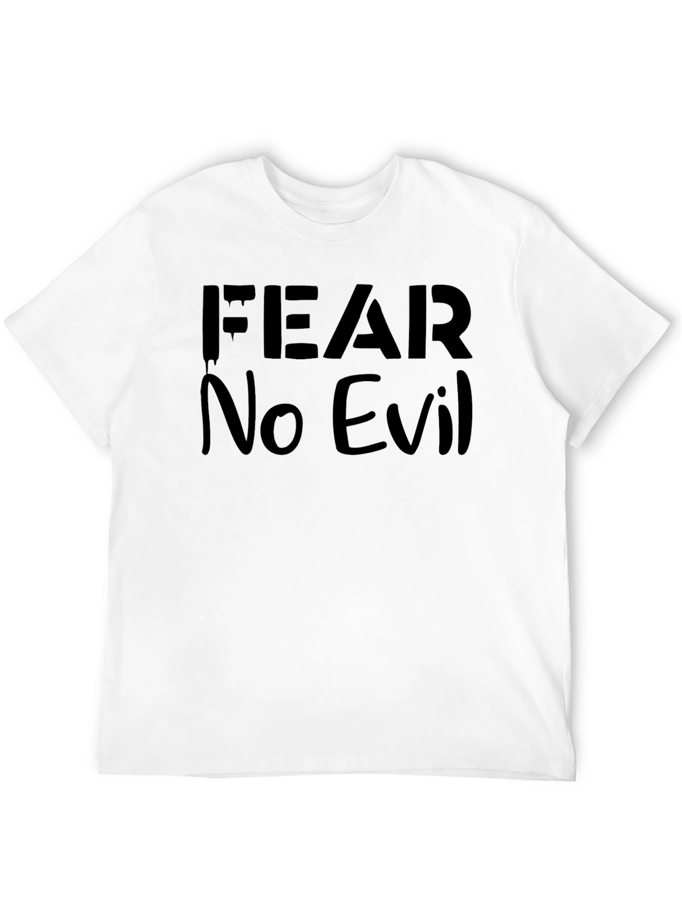 Fear No Evil Graphic Tee - Mens Black T-Shirt