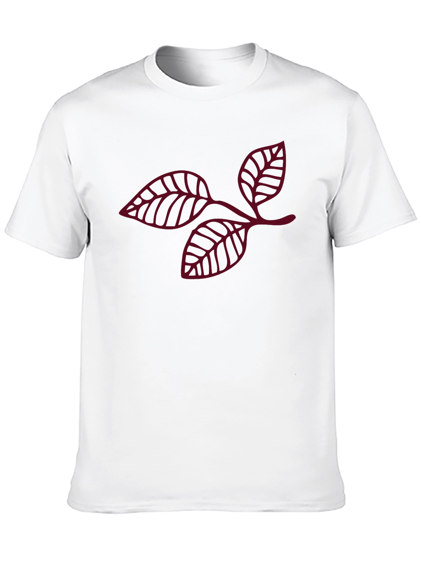 Leaf Outline Graphic Black T-Shirt