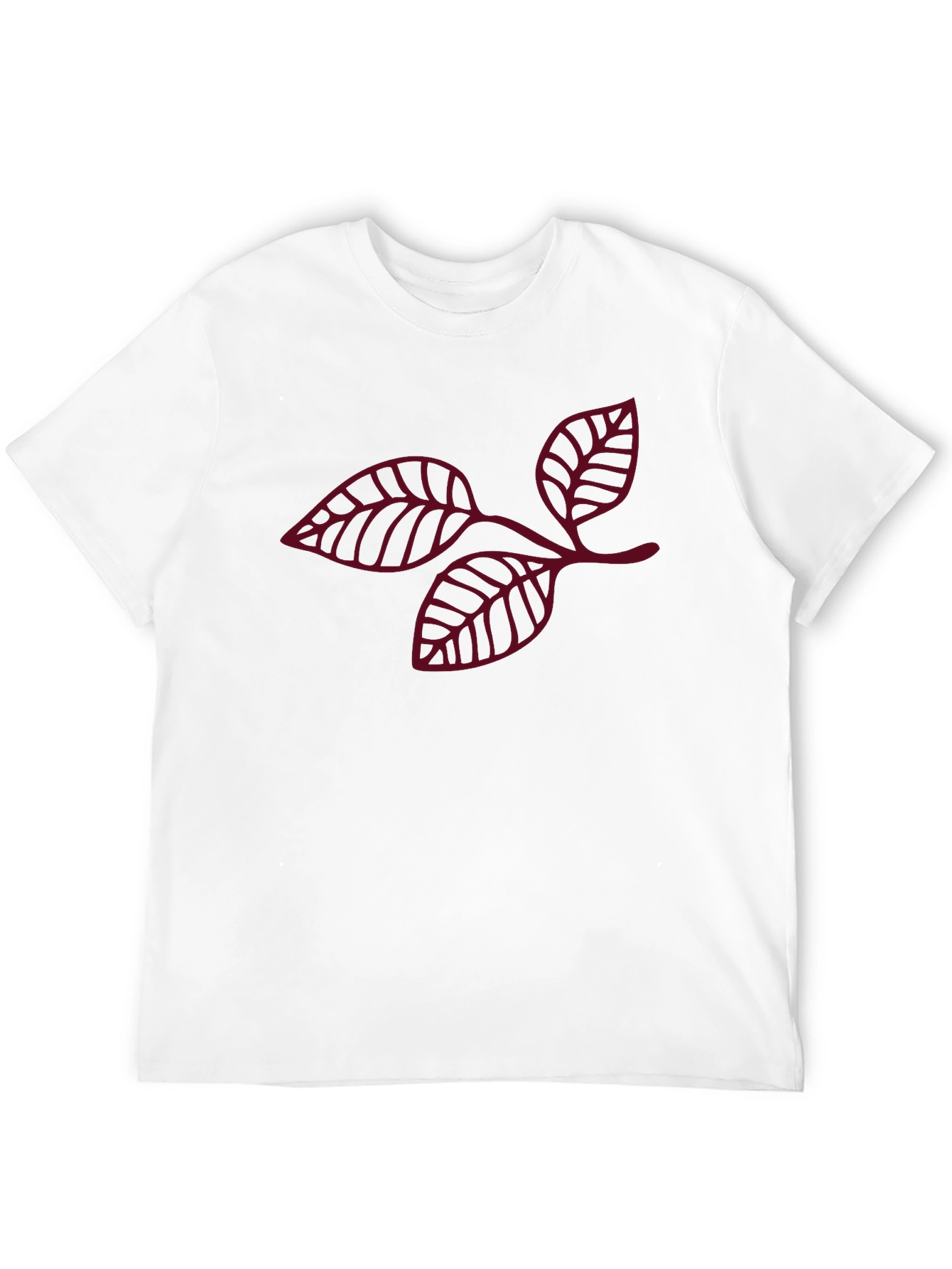 Leaf Outline Graphic Black T-Shirt