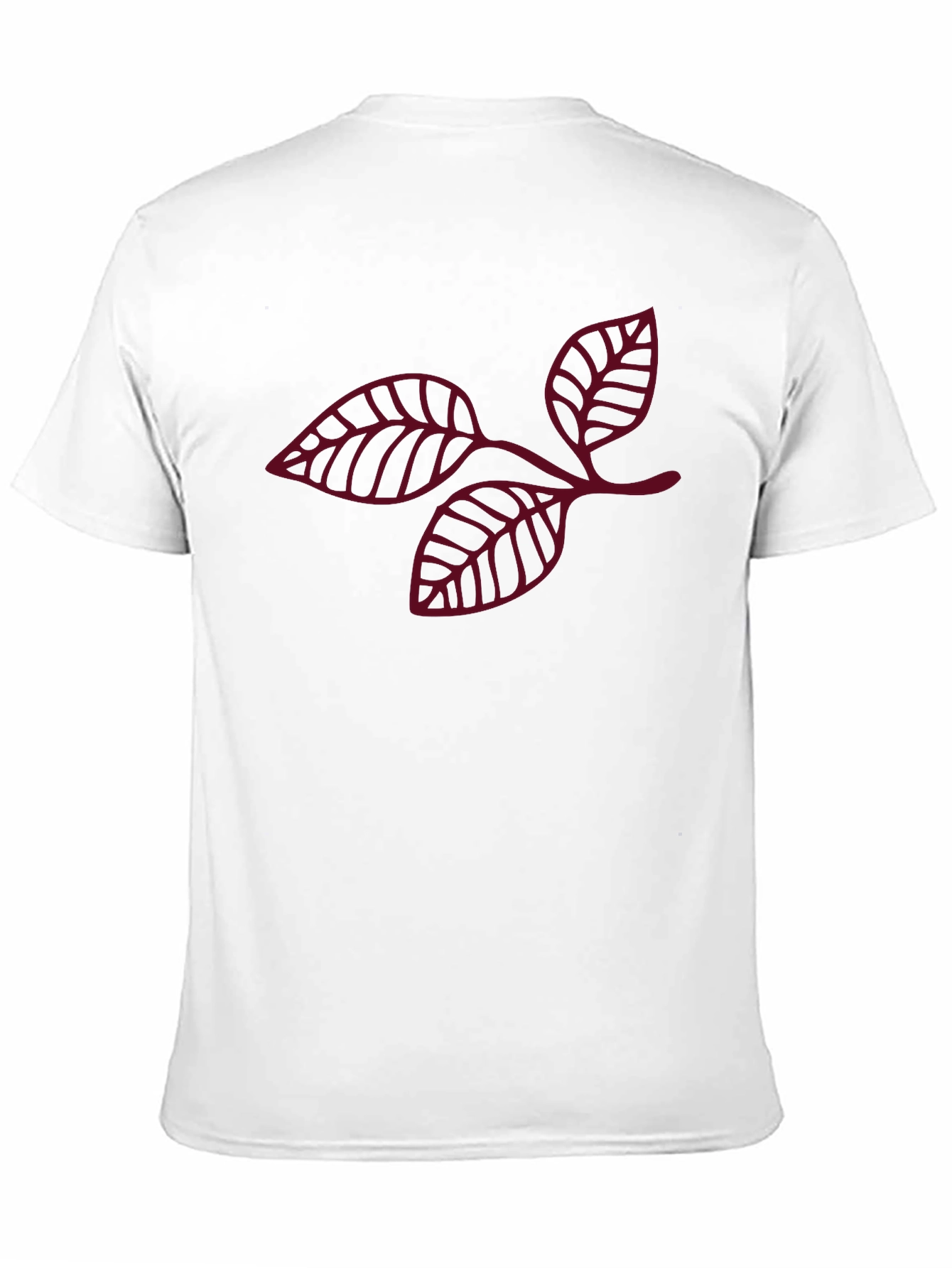 Leaf Outline Graphic Black T-Shirt