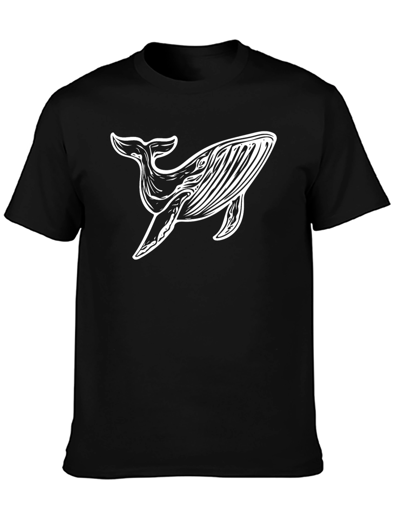Whale Graphic Black T-Shirt