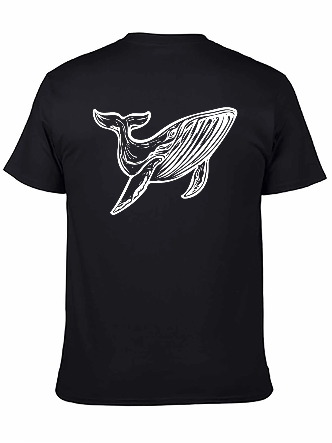 Whale Graphic Black T-Shirt