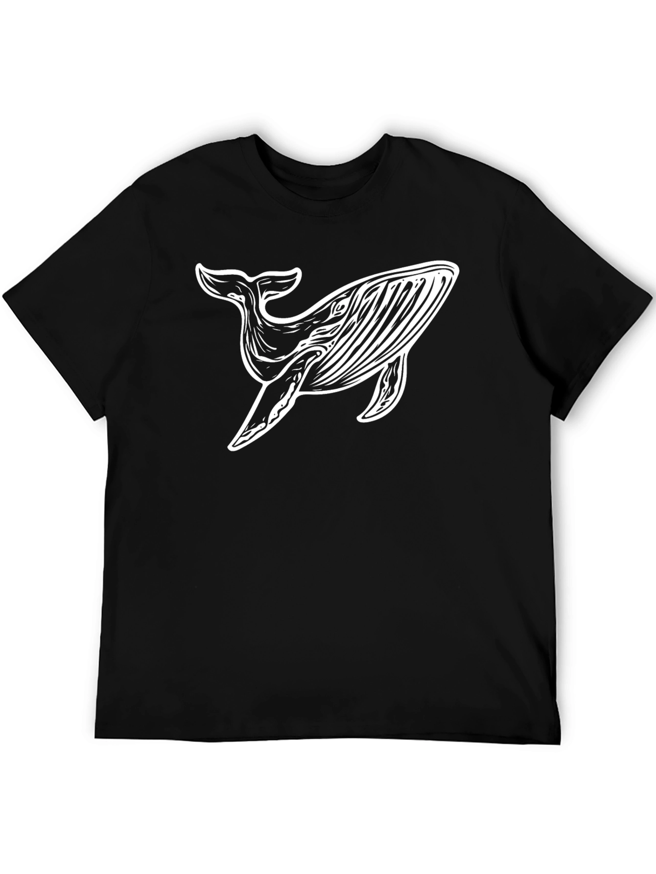 Whale Graphic Black T-Shirt
