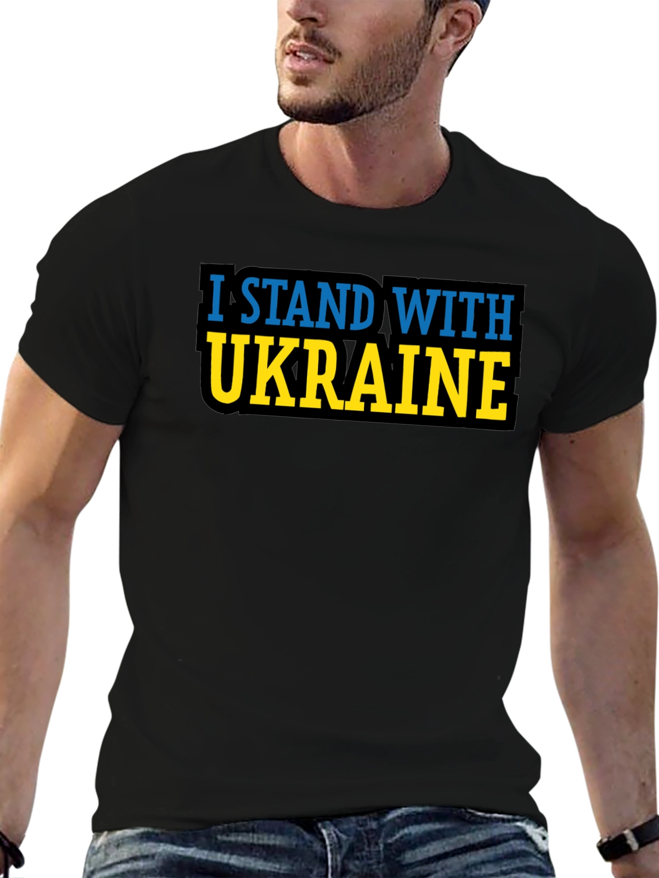 I Stand With Ukraine T-Shirt - Black