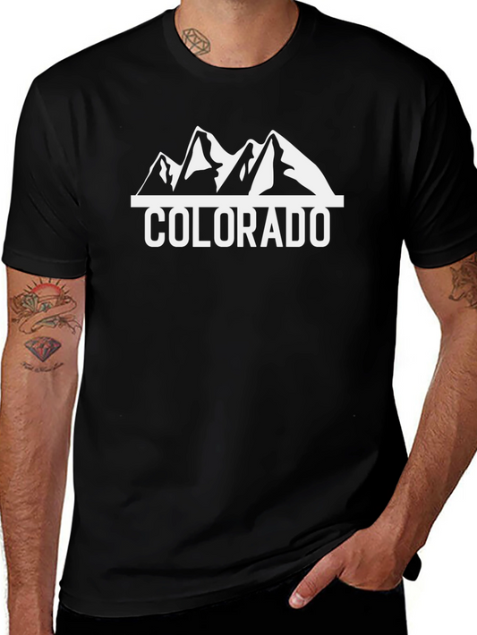 Colorado Mountain Graphic Black T-Shirt