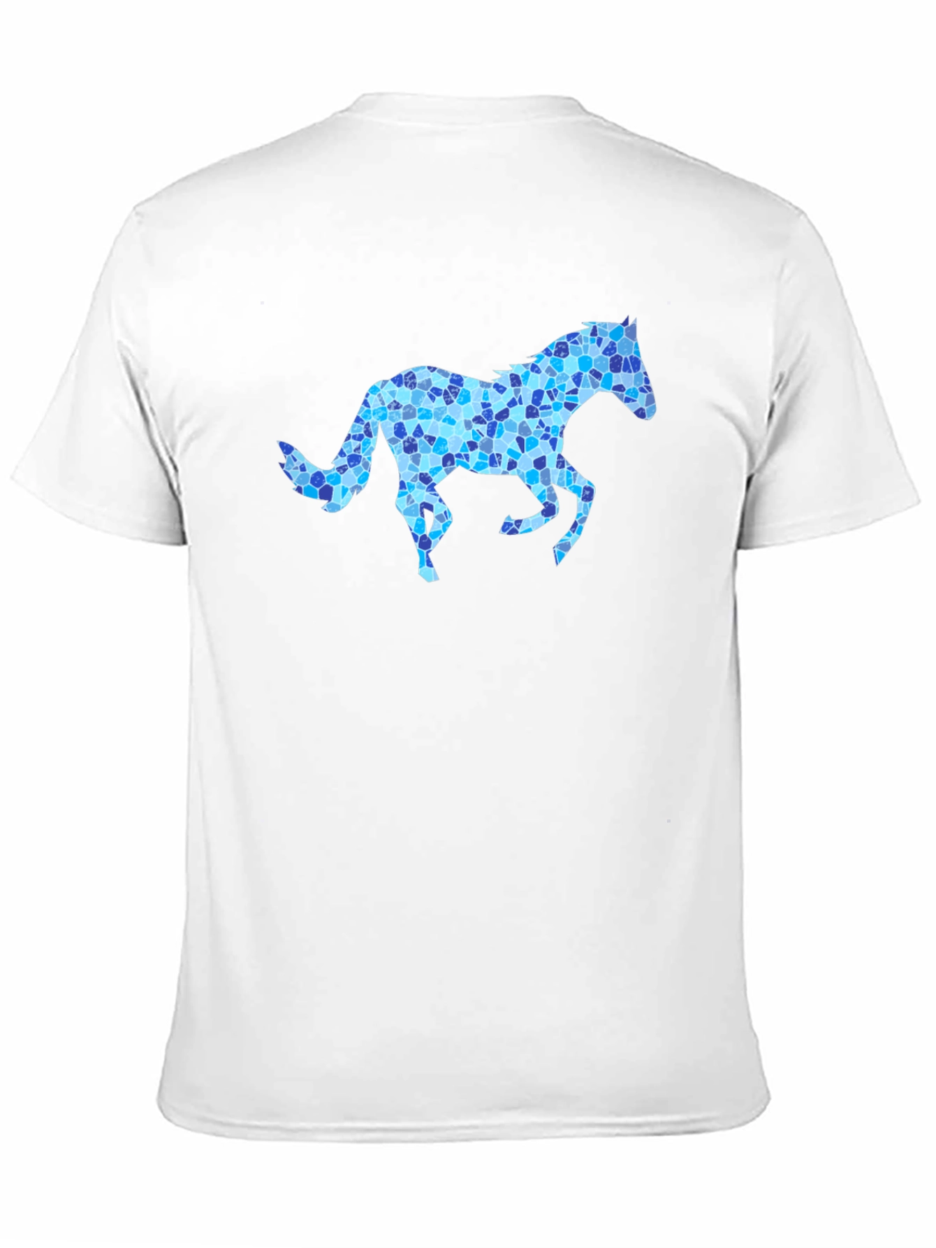 Horse Mosaic Graphic Black T-Shirt