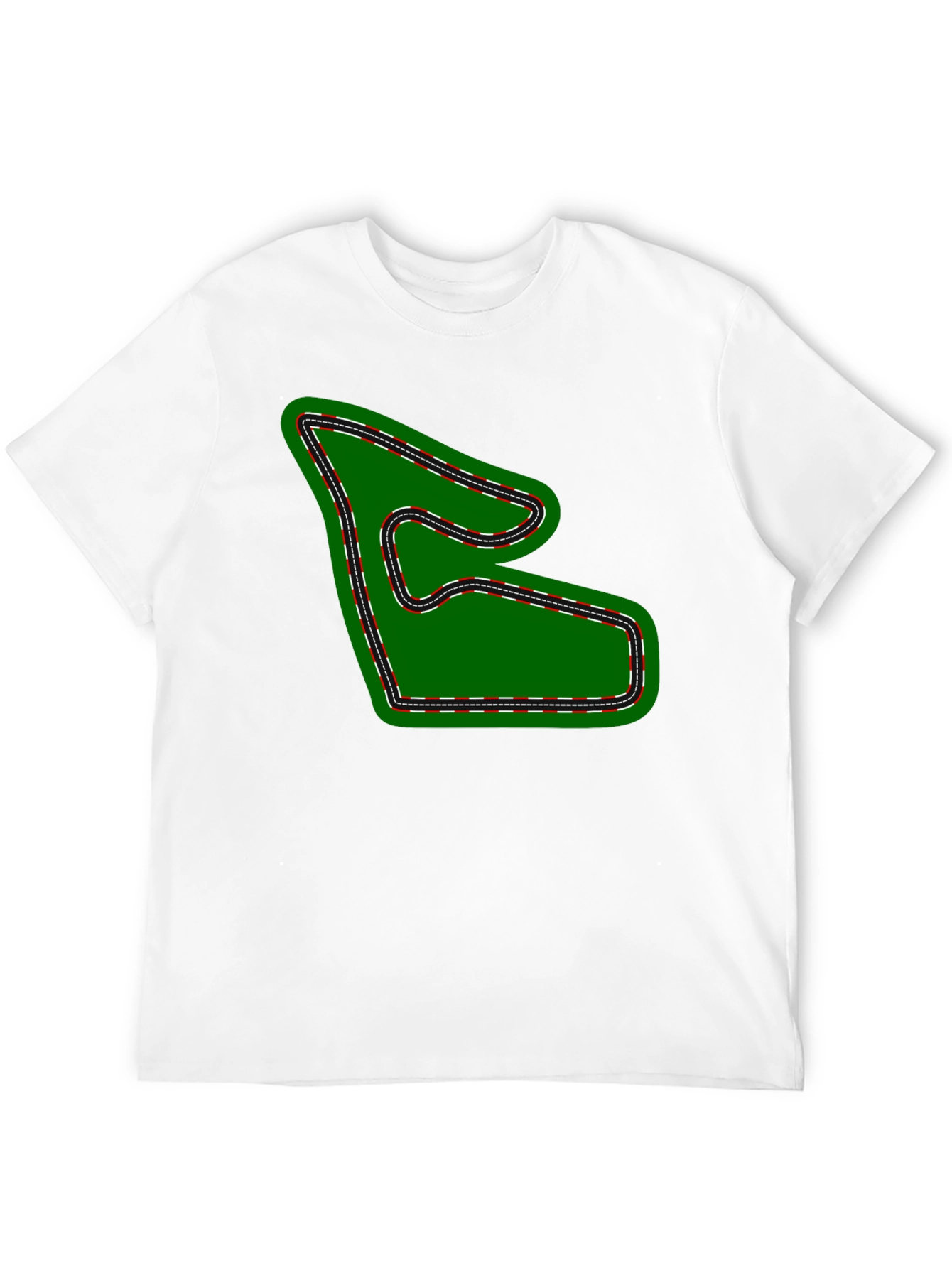Race Track Graphic Tee - Black Cotton T-Shirt