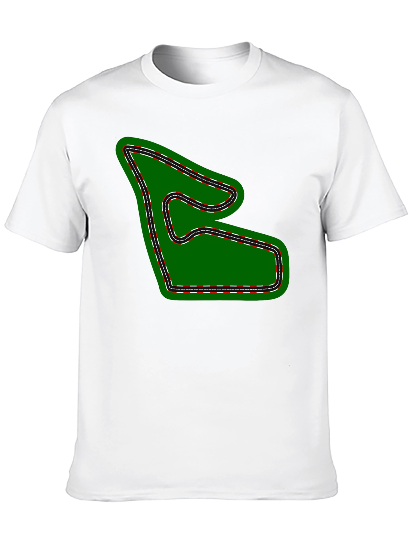 Race Track Graphic Tee - Black Cotton T-Shirt