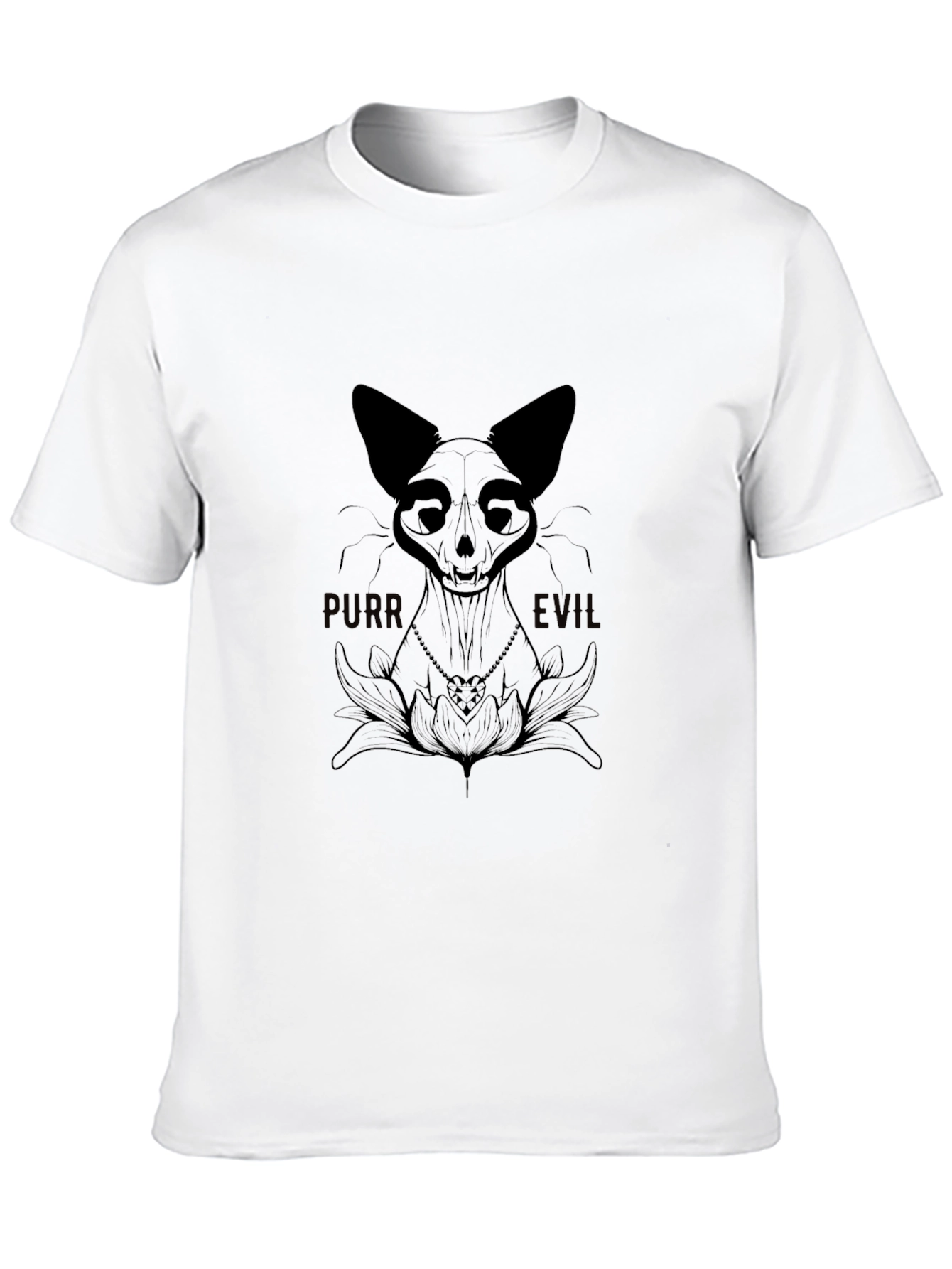 Purr Evil Cat Graphic T-Shirt