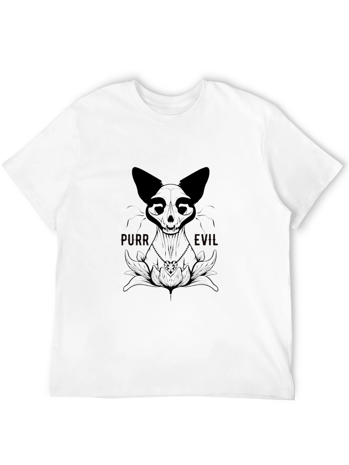 Purr Evil Cat Graphic T-Shirt