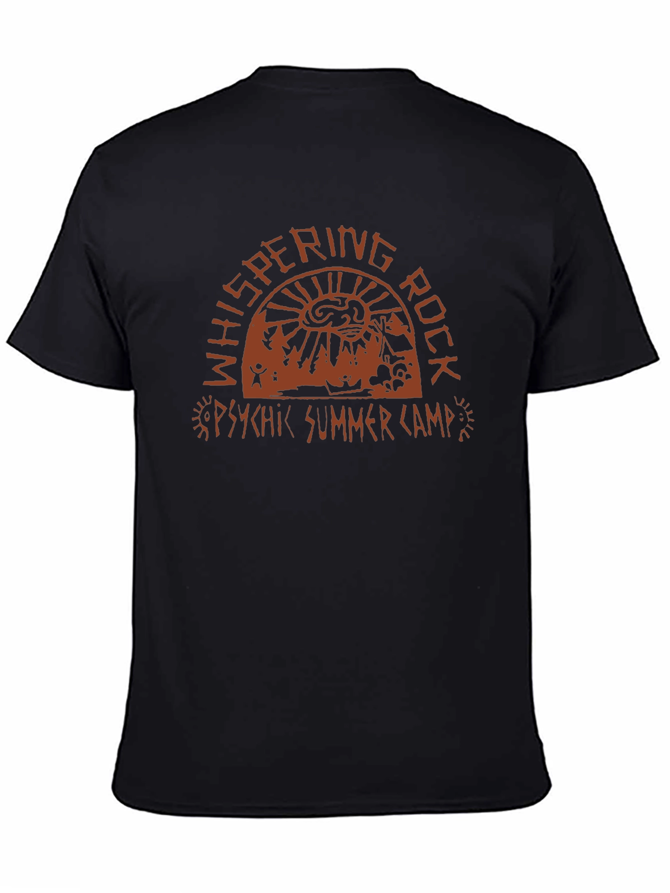 Whispering Rock Psychic Summer Camp Black T-Shirt