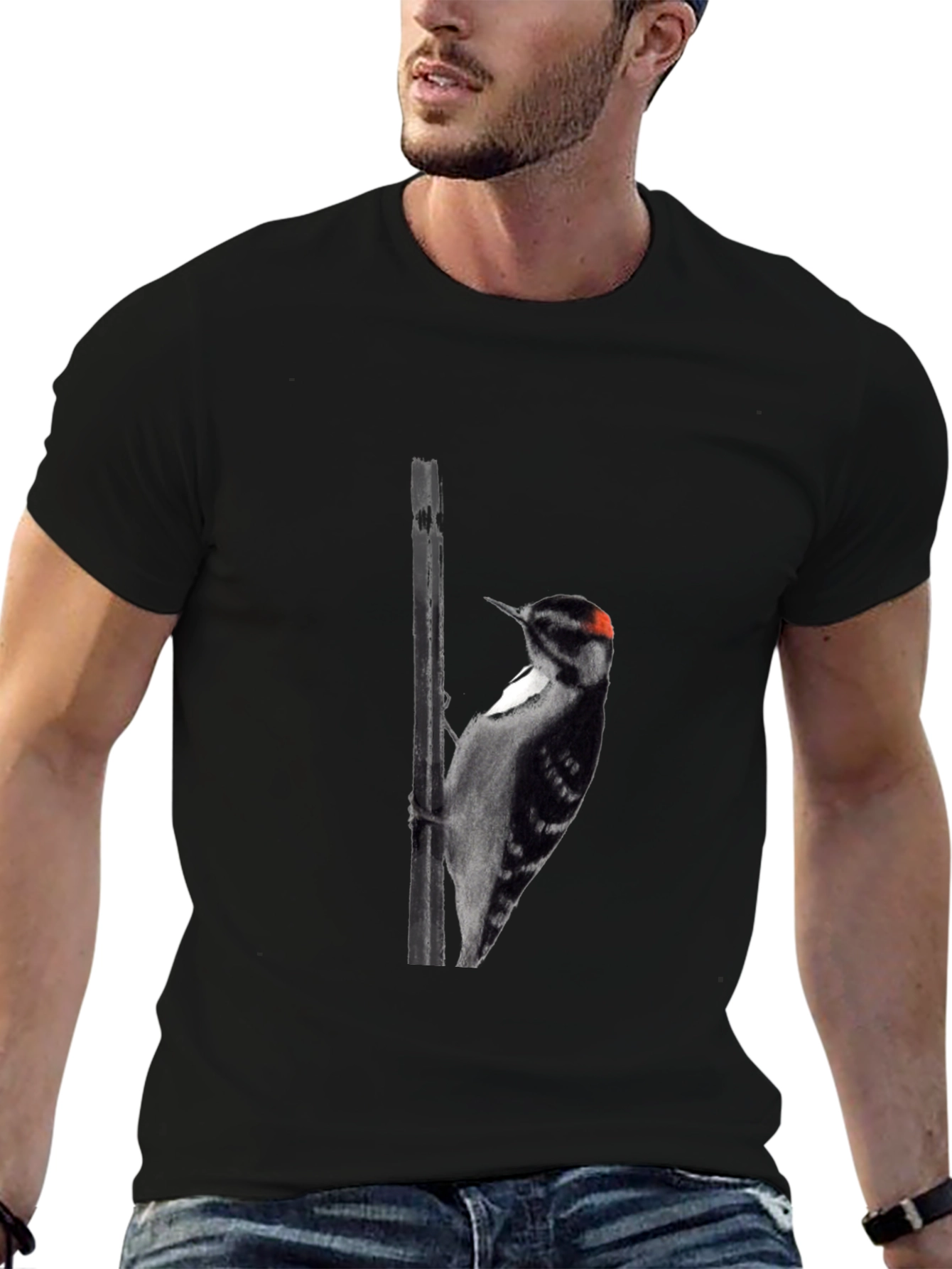 Woodpecker Graphic Black Tee