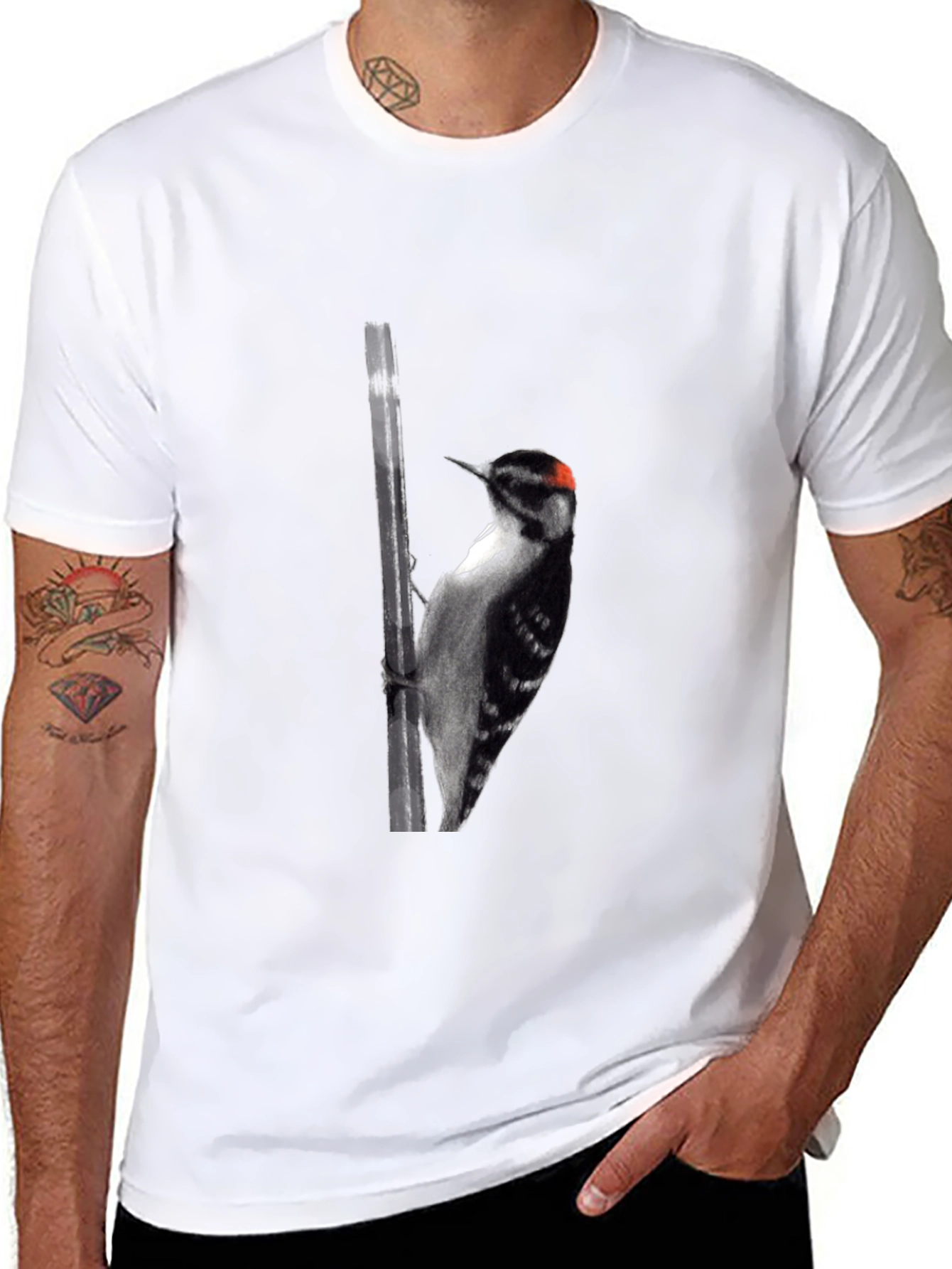 Woodpecker Graphic Black Tee
