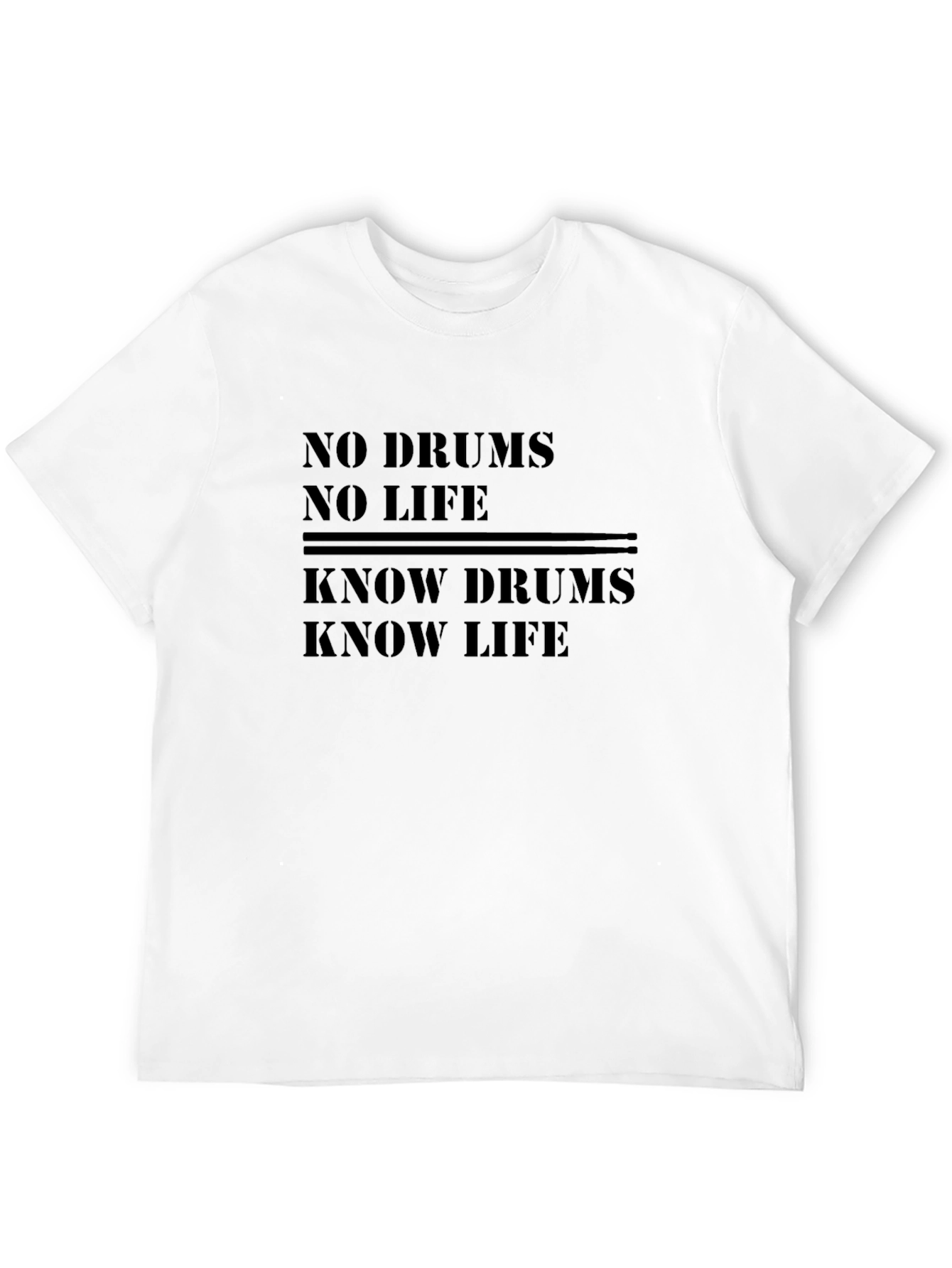 No Drums No Life T-Shirt - Music Lover Tee