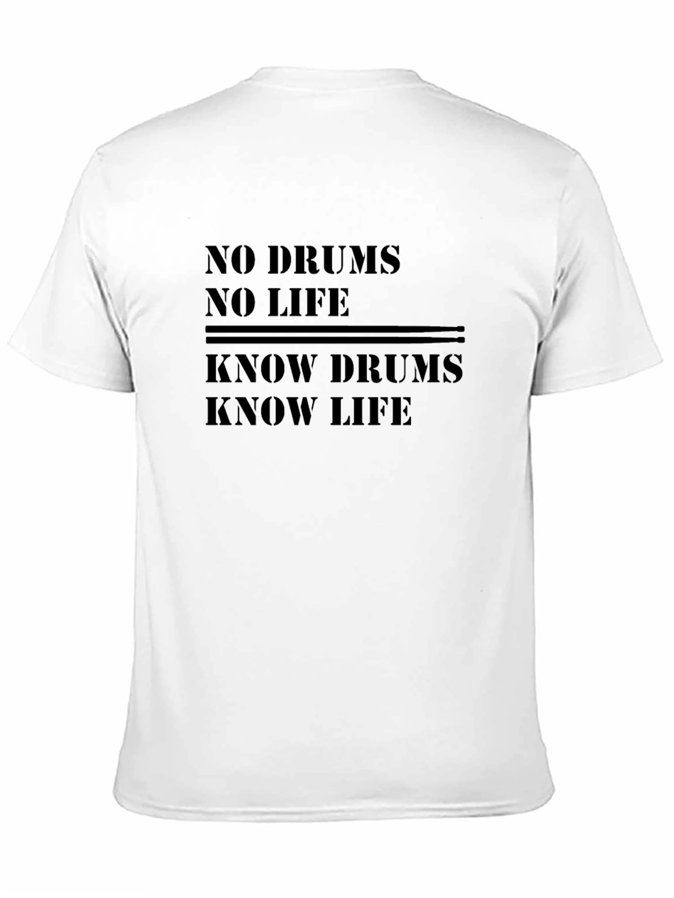 No Drums No Life T-Shirt - Music Lover Tee
