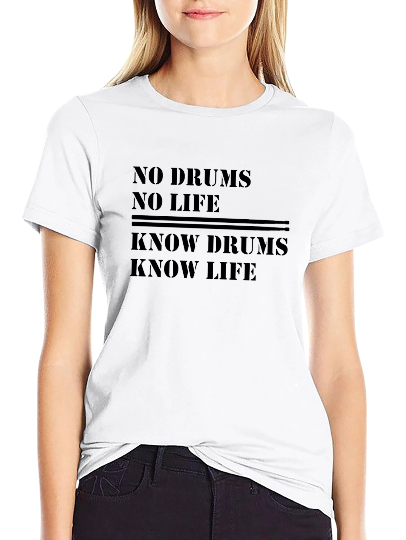 No Drums No Life T-Shirt - Music Lover Tee