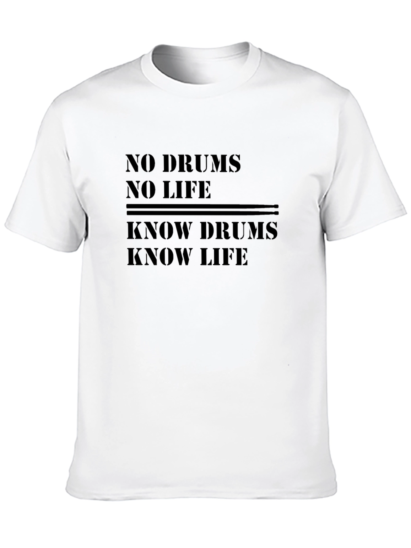 No Drums No Life T-Shirt - Music Lover Tee