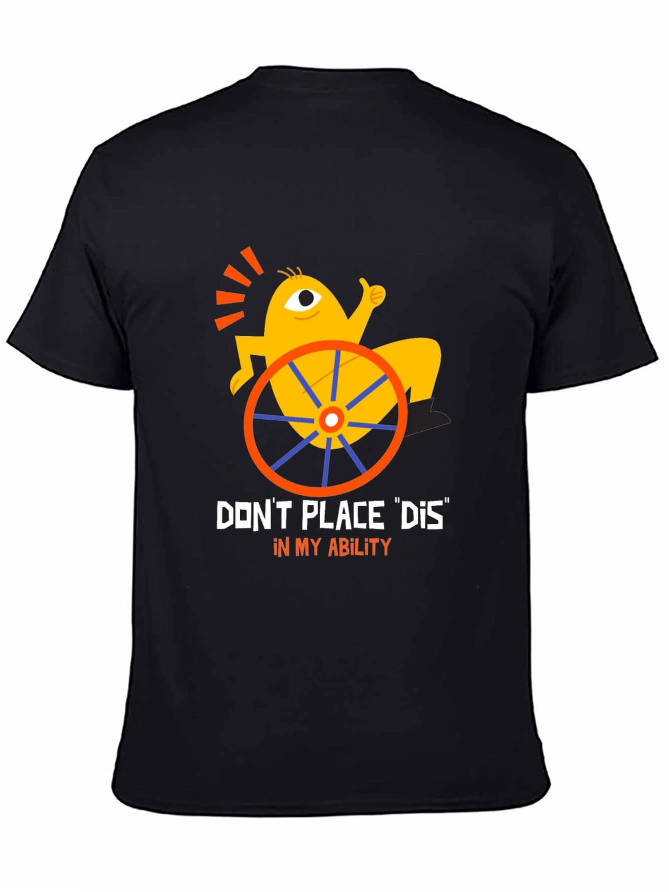 Disability Awareness Graphic T-Shirt - Black