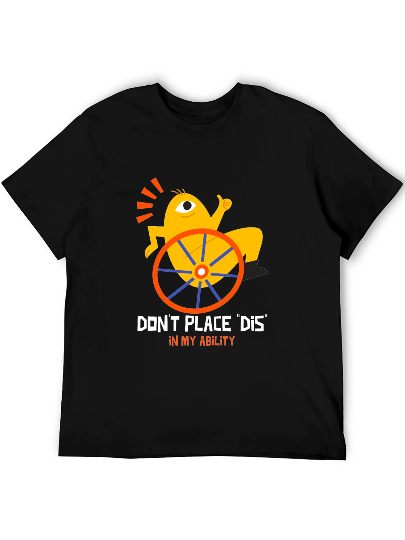 Disability Awareness Graphic T-Shirt - Black