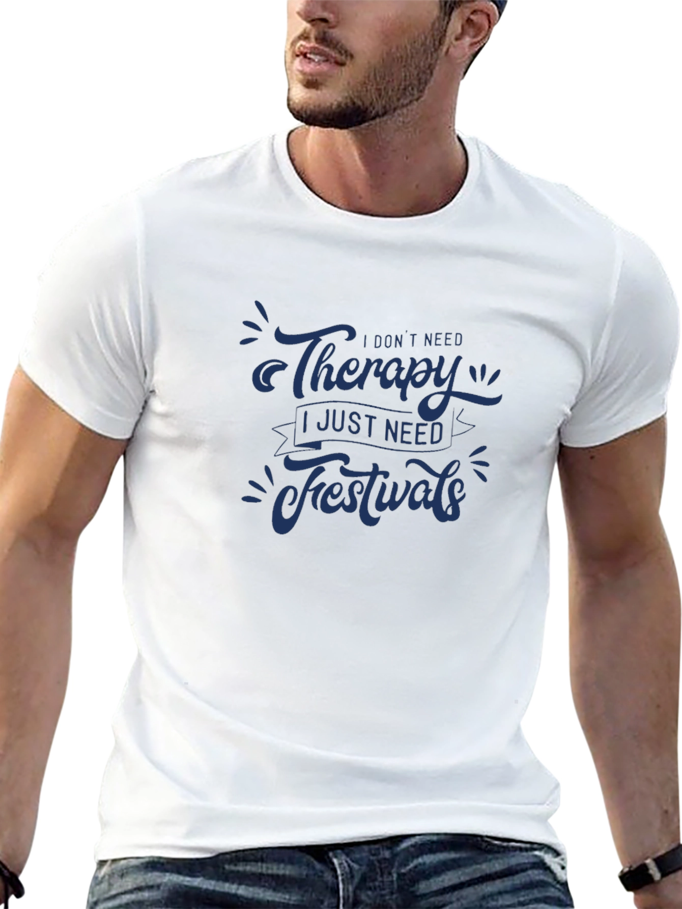 Therapy Festivals Graphic Tee - Black Casual T-Shirt
