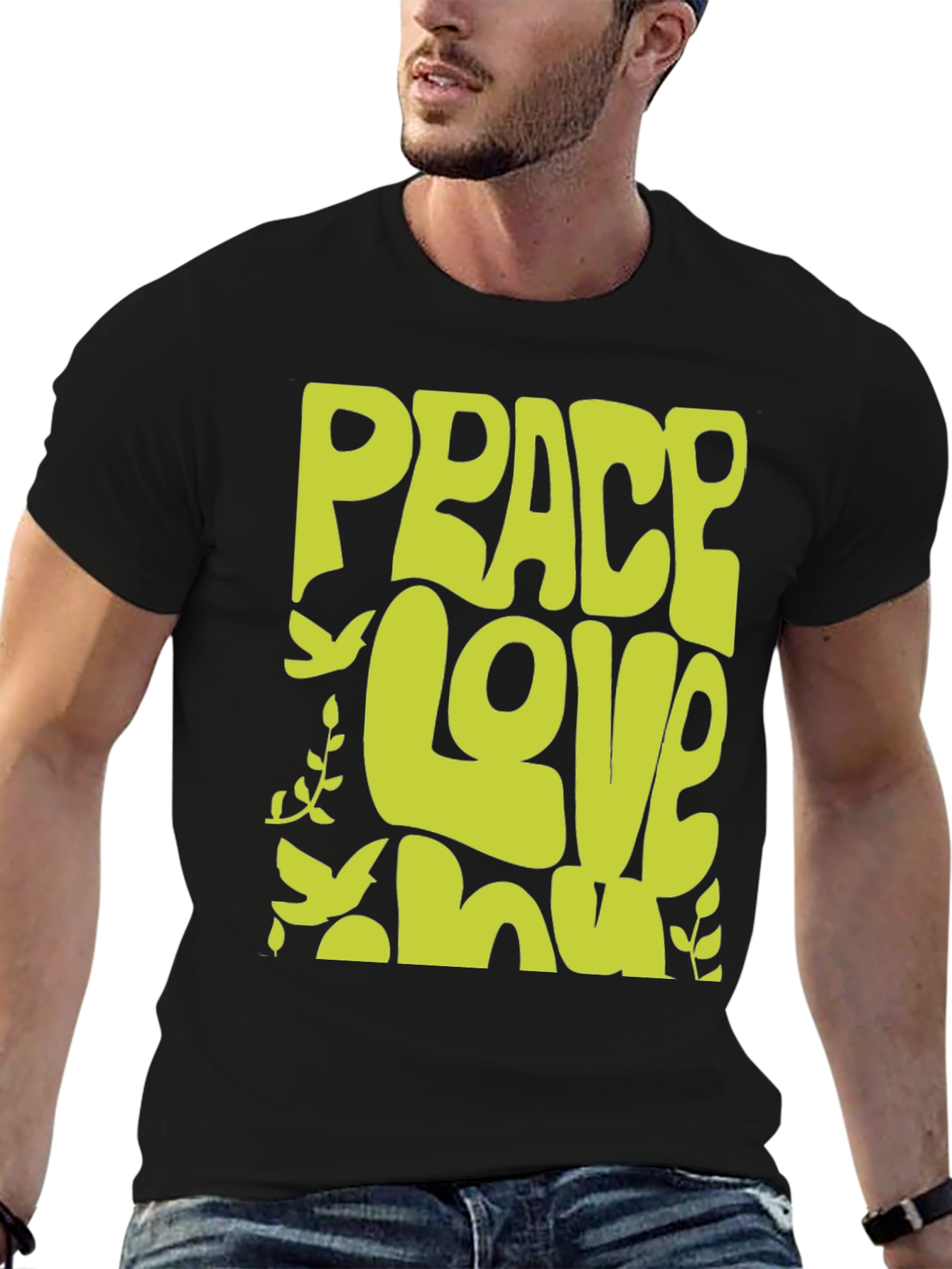 Peace Love T-Shirt - Retro Groovy Tee