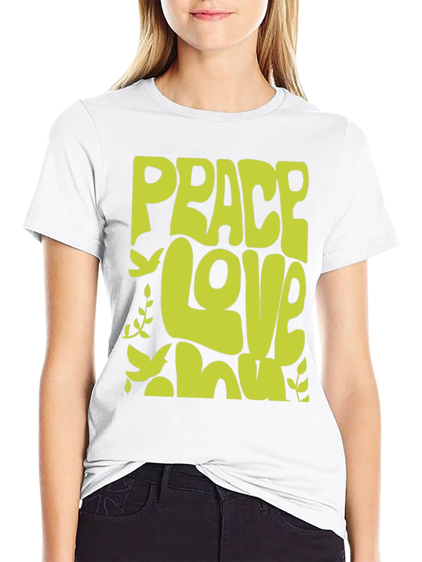 Peace Love T-Shirt - Retro Groovy Tee