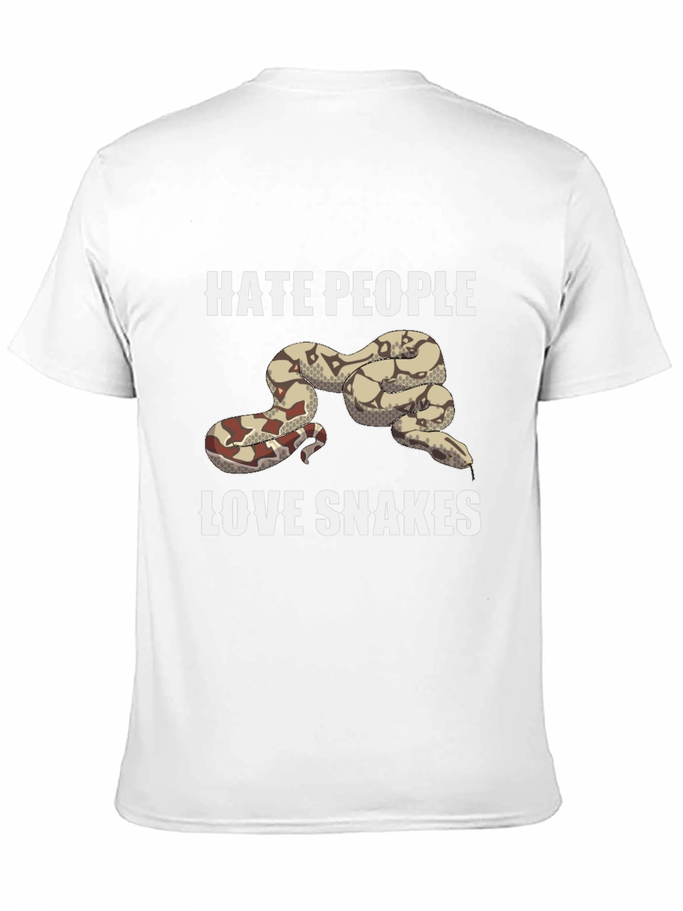 Hate People Love Snakes T-Shirt - Black Graphic Tee
