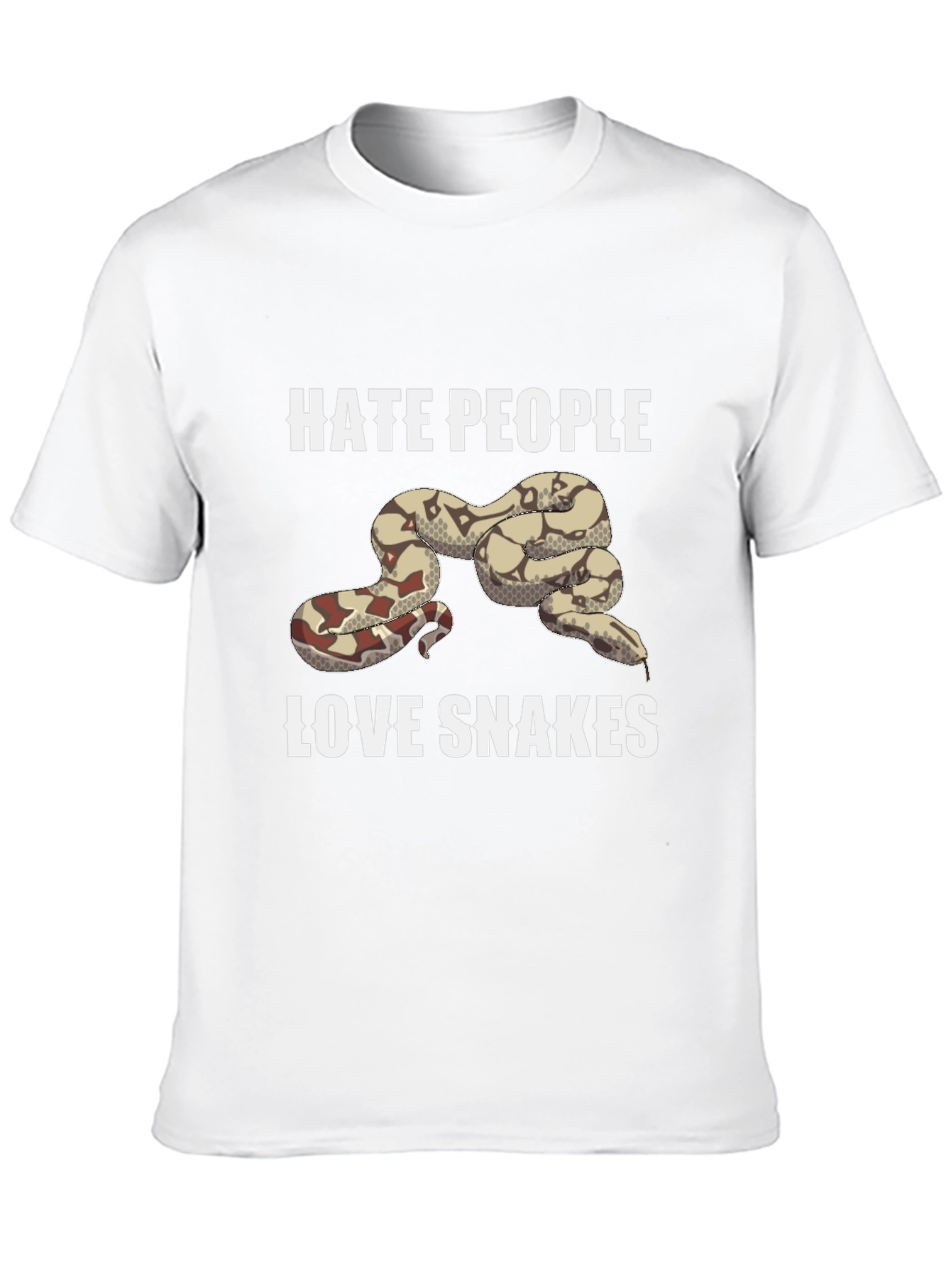 Hate People Love Snakes T-Shirt - Black Graphic Tee