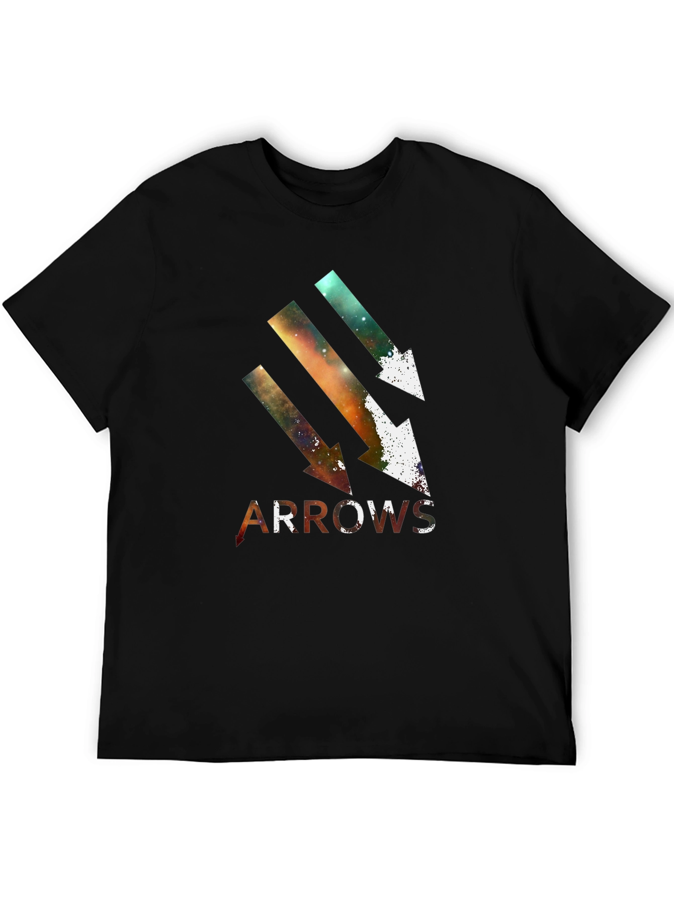 Arrows Graphic Print Black T-Shirt