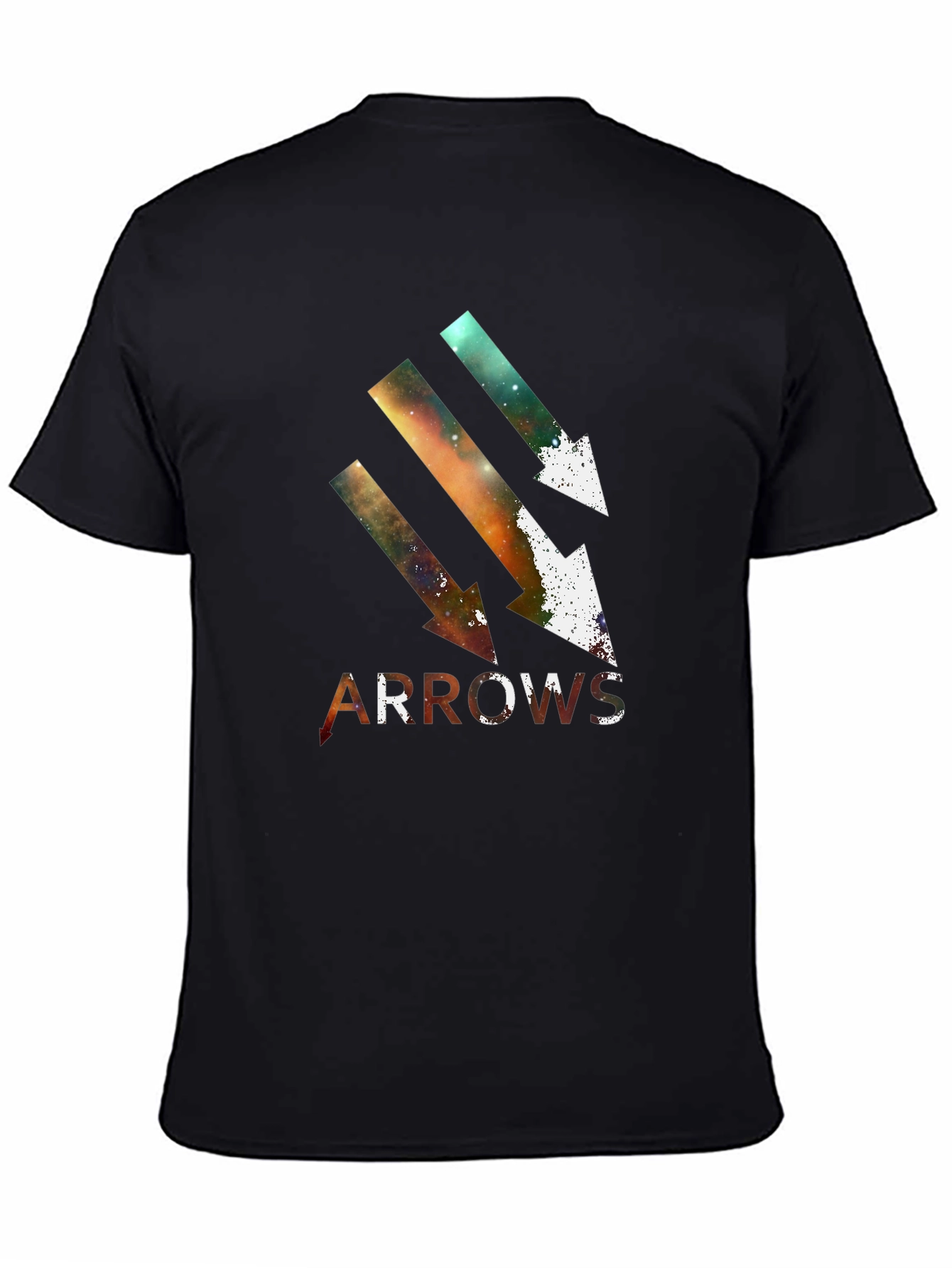 Arrows Graphic Print Black T-Shirt