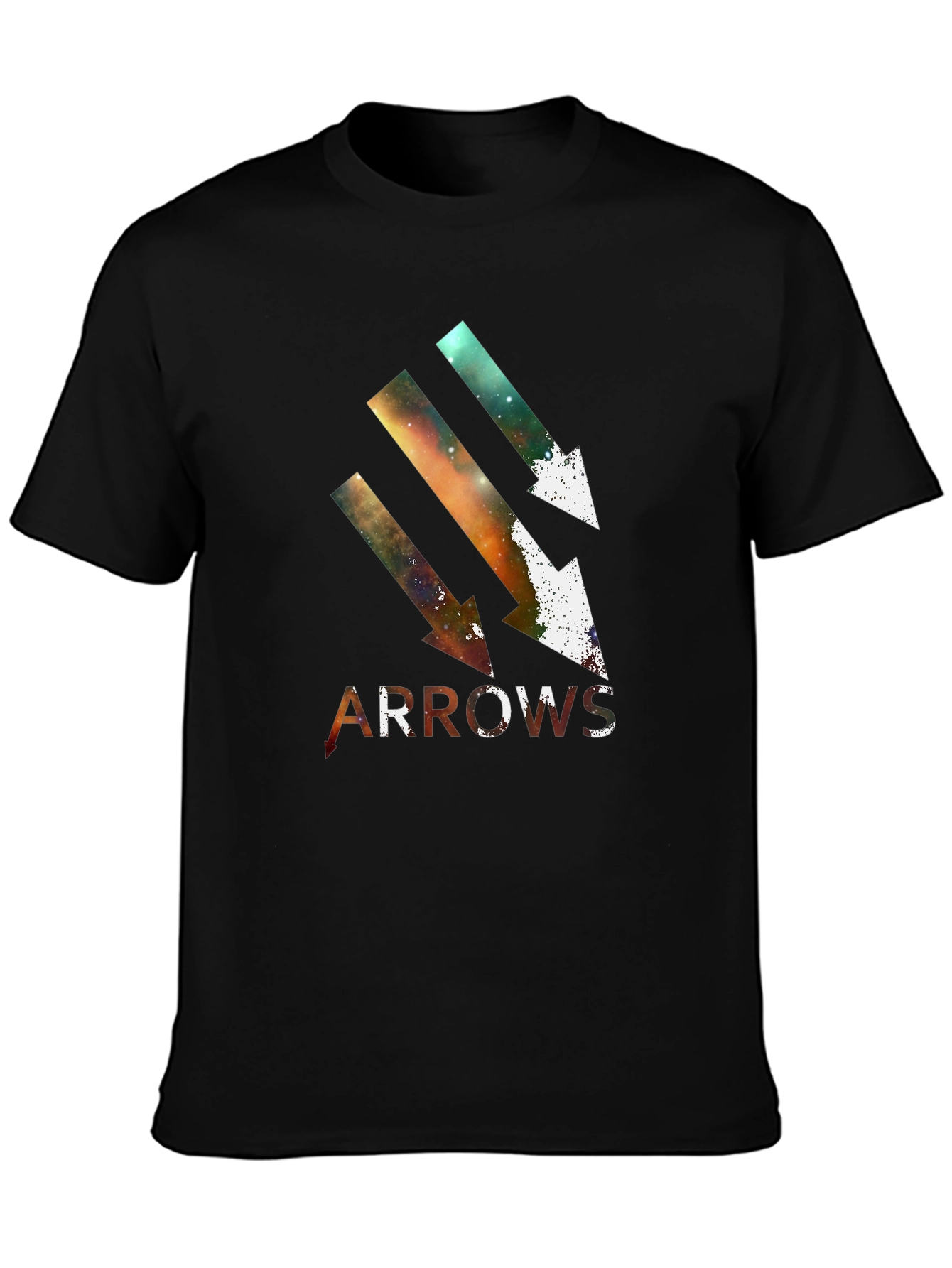Arrows Graphic Print Black T-Shirt